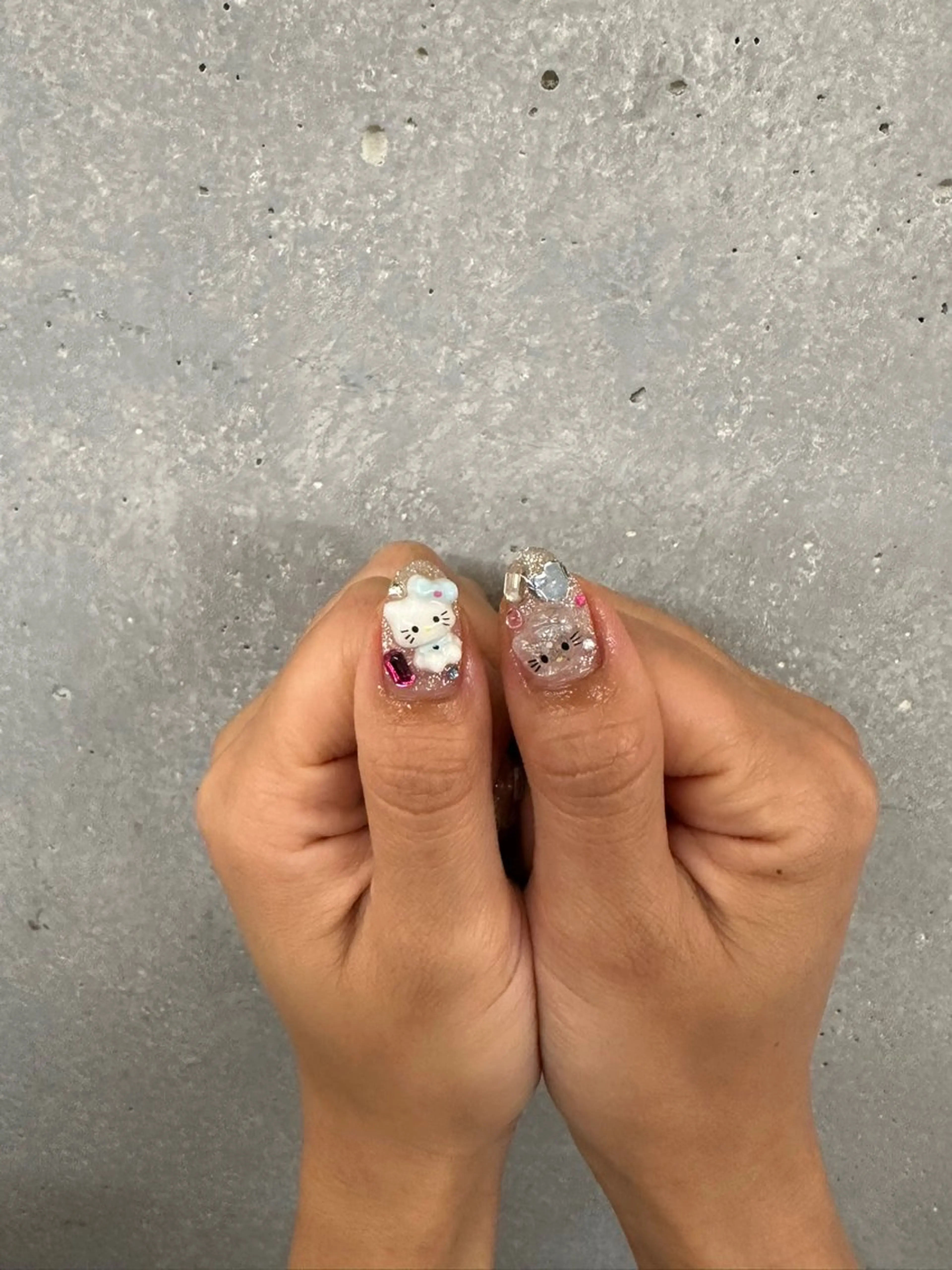 ネイル フラッシュネイル シルバー fukuyasu rikaのネイルデザイン