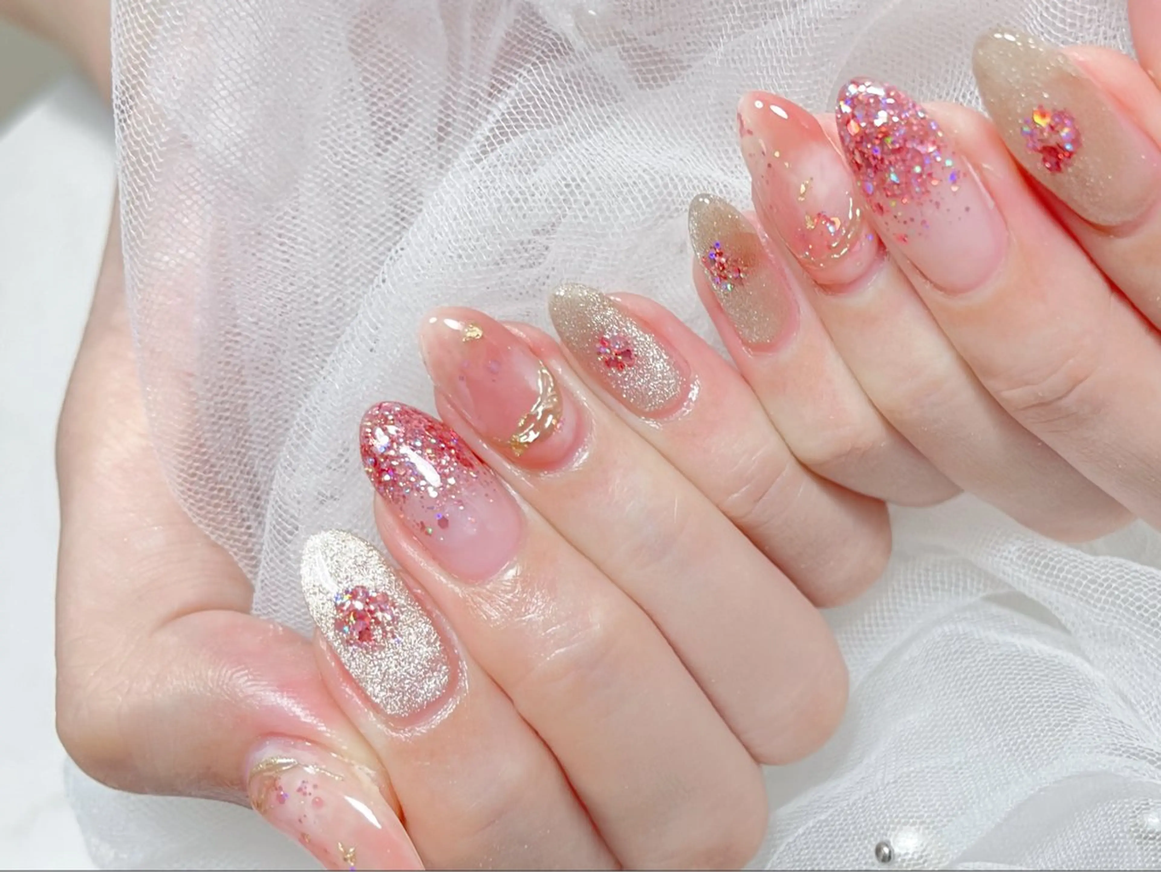 ネイル ハンドネイル 🎀ネイルサロン エクラYUI🎀のネイルデザイン