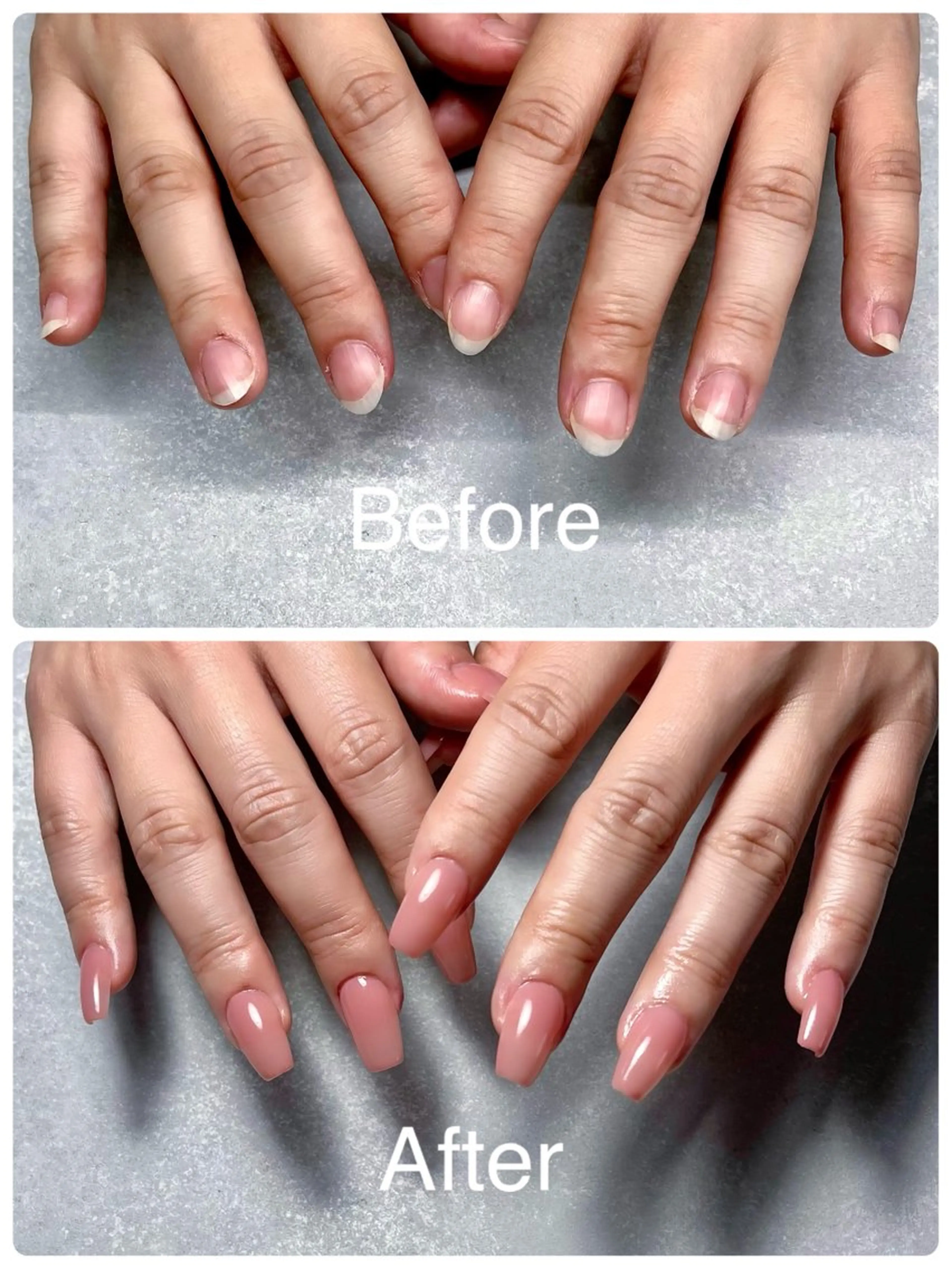 ネイル 長さ出し ロングネイル スカルプネイル nine.🦋 YUKOのネイルデザイン