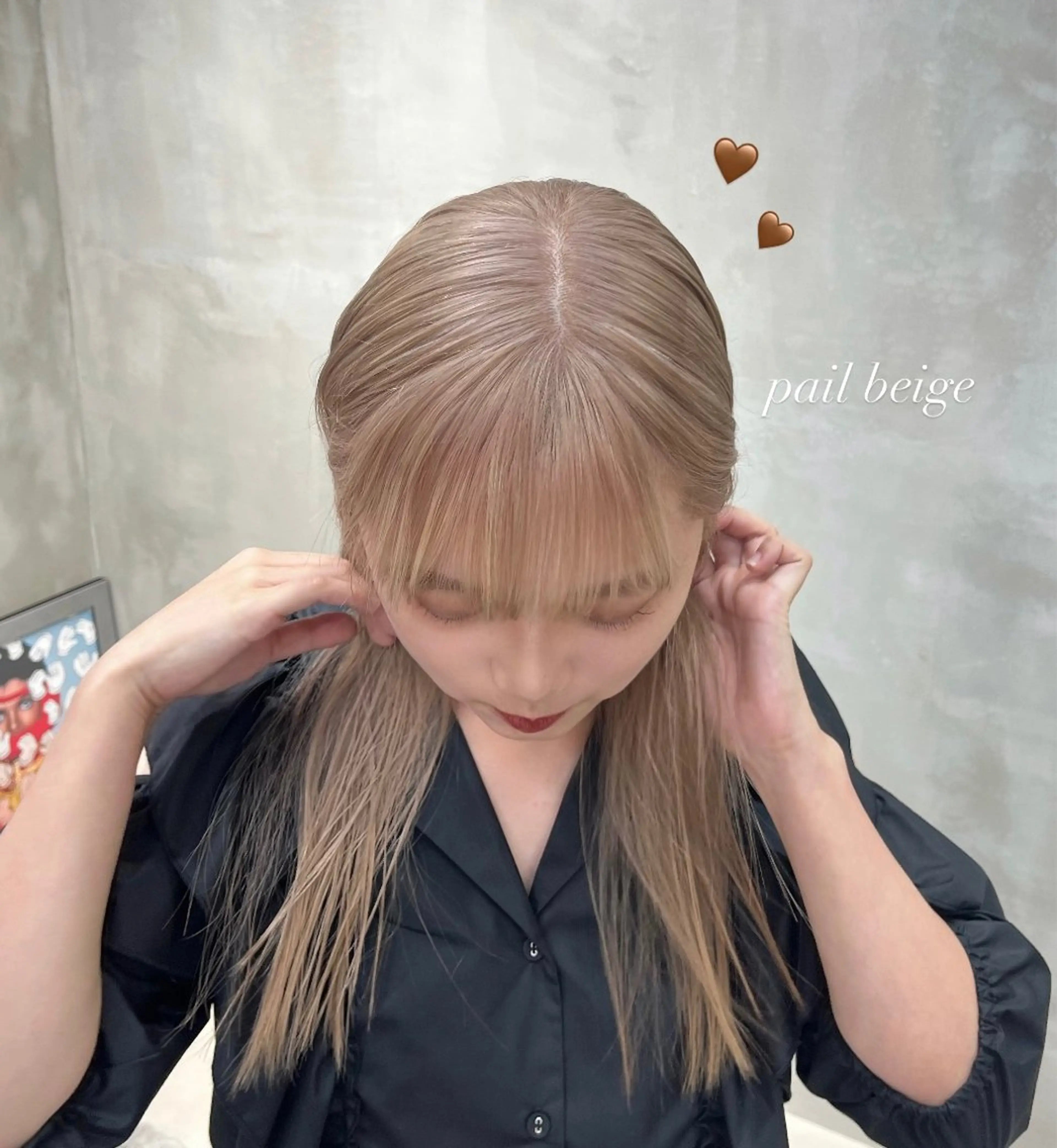 ロング カラー ベージュカラー ブリーチ ナツミ/透明感カラー /酸性ストレートのヘアスタイル