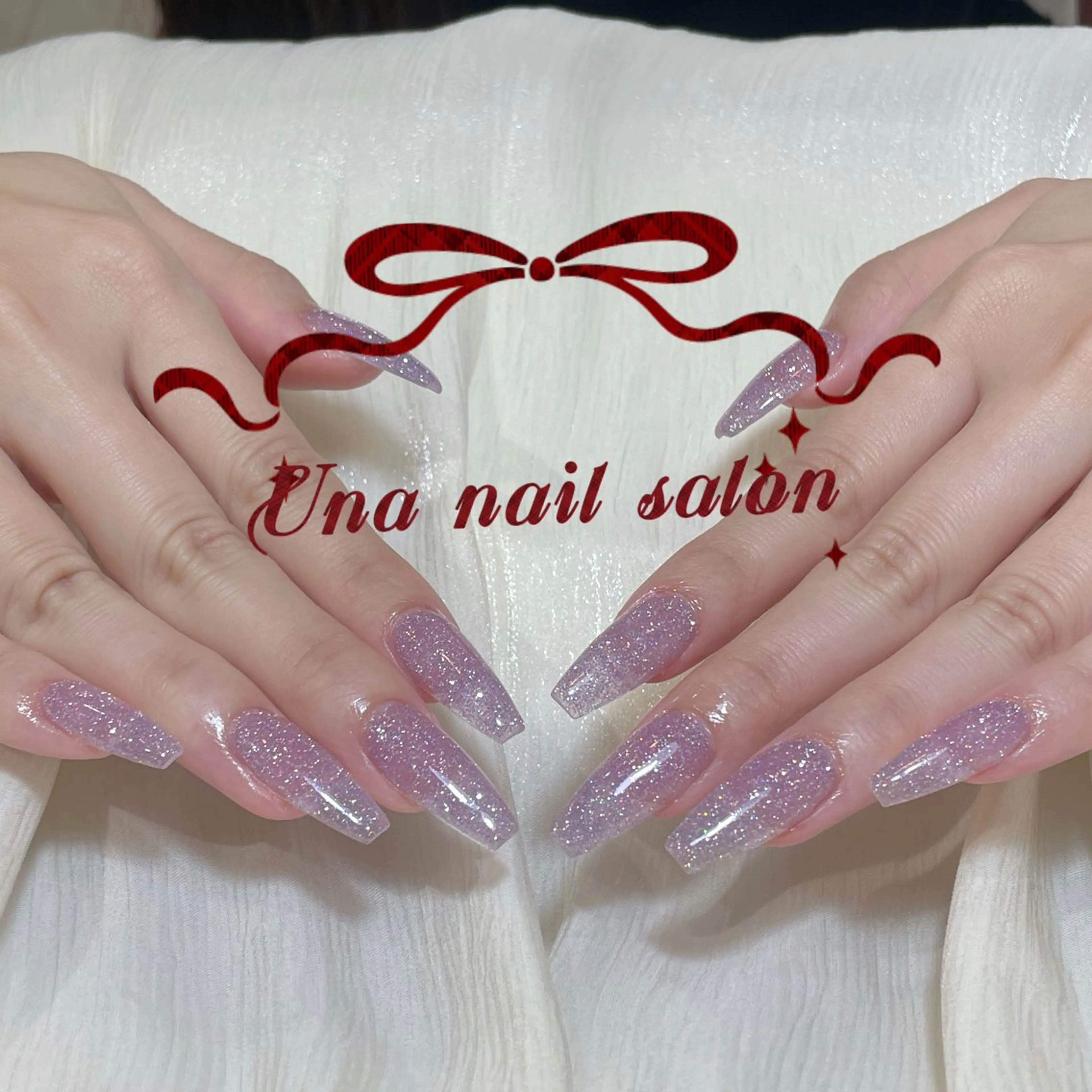 ネイル アートネイル オーロラネイル ガーリー キラキラネイル 韓国ネイル ハンドネイル Una EWAのネイルデザイン