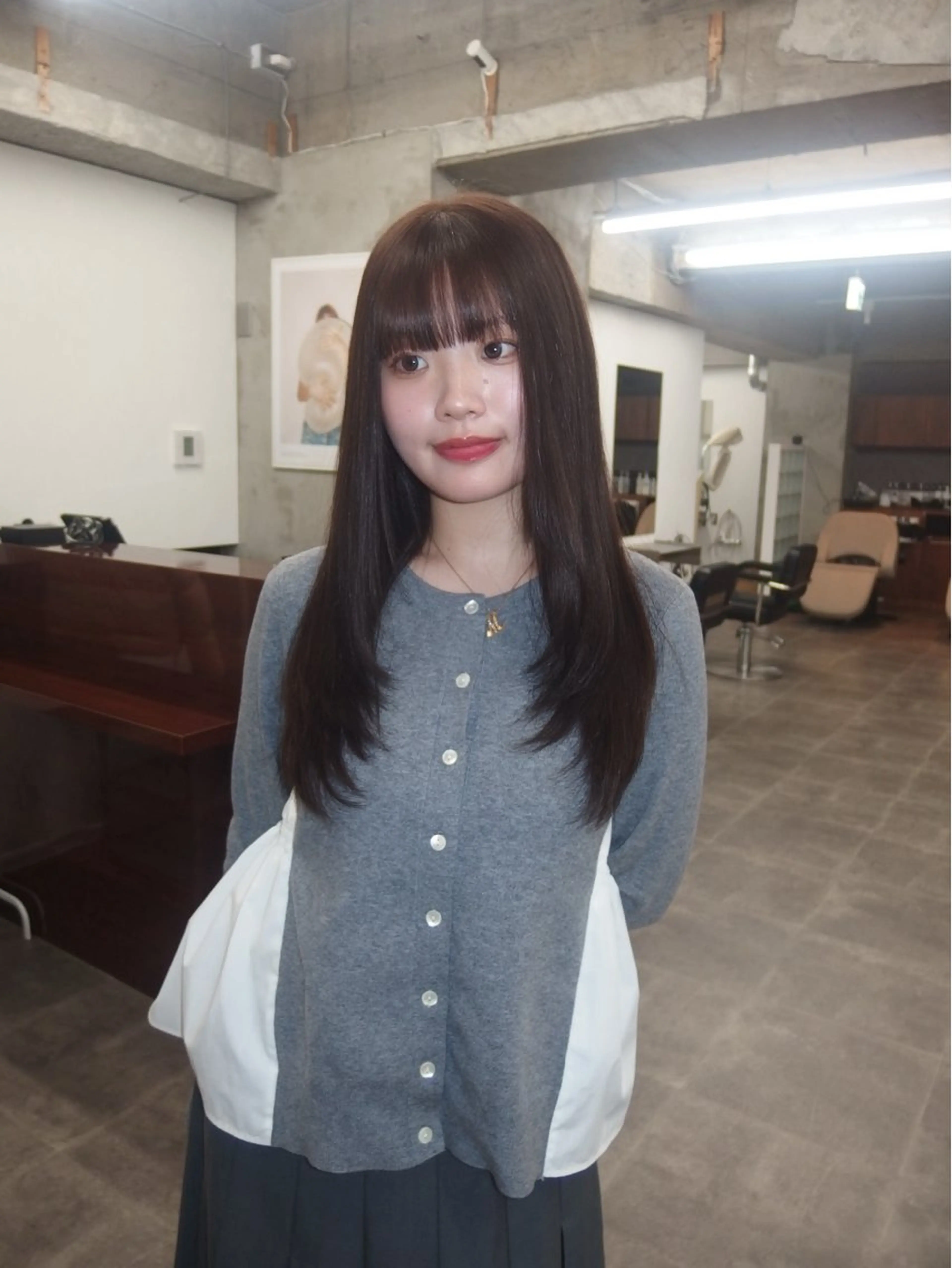 カット+ワンカラー + トリートメント付き ￥4,400の写真