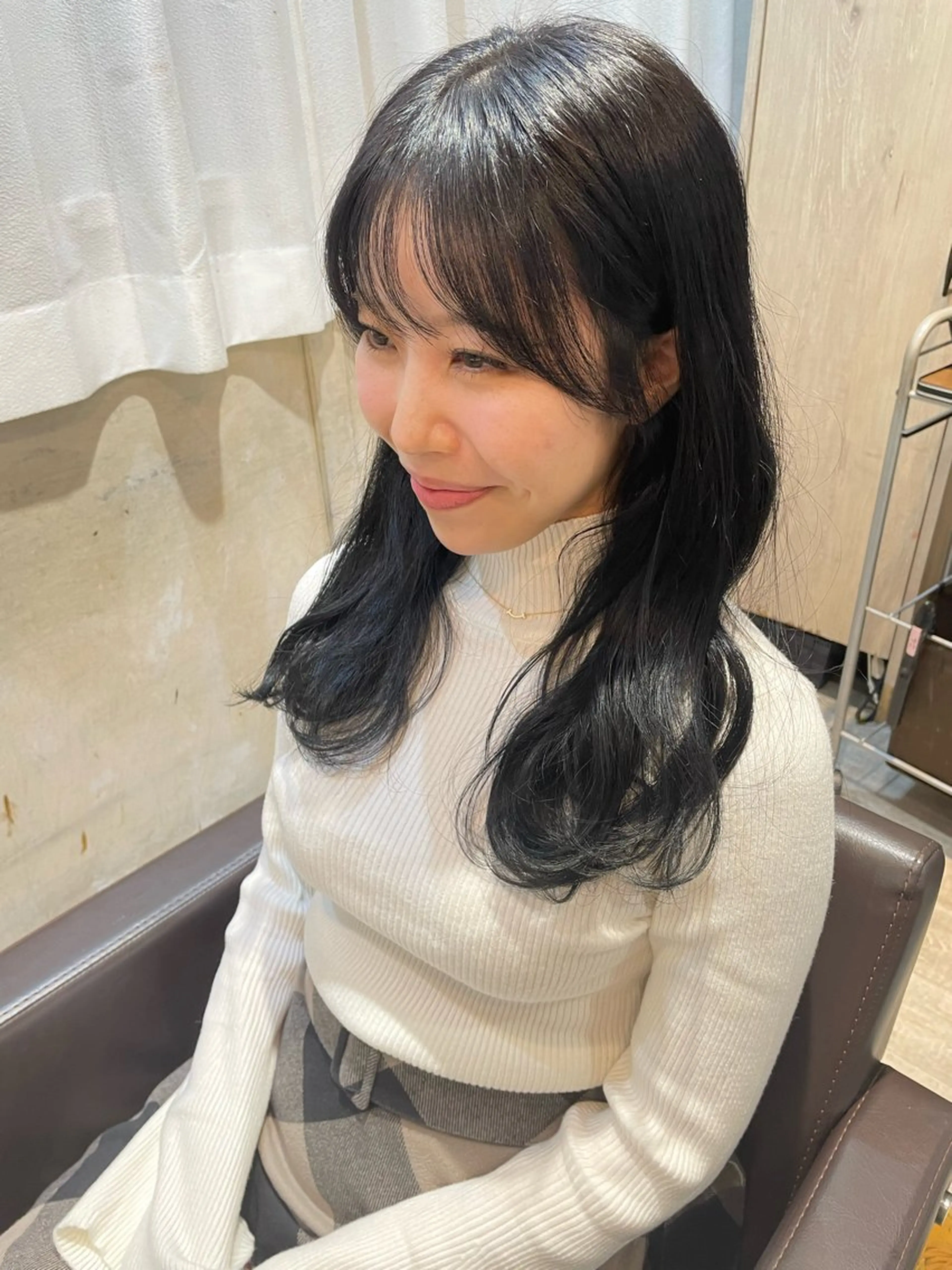 セミロング カラー✨縮毛矯正✨ ハギワラケンタのヘアスタイル