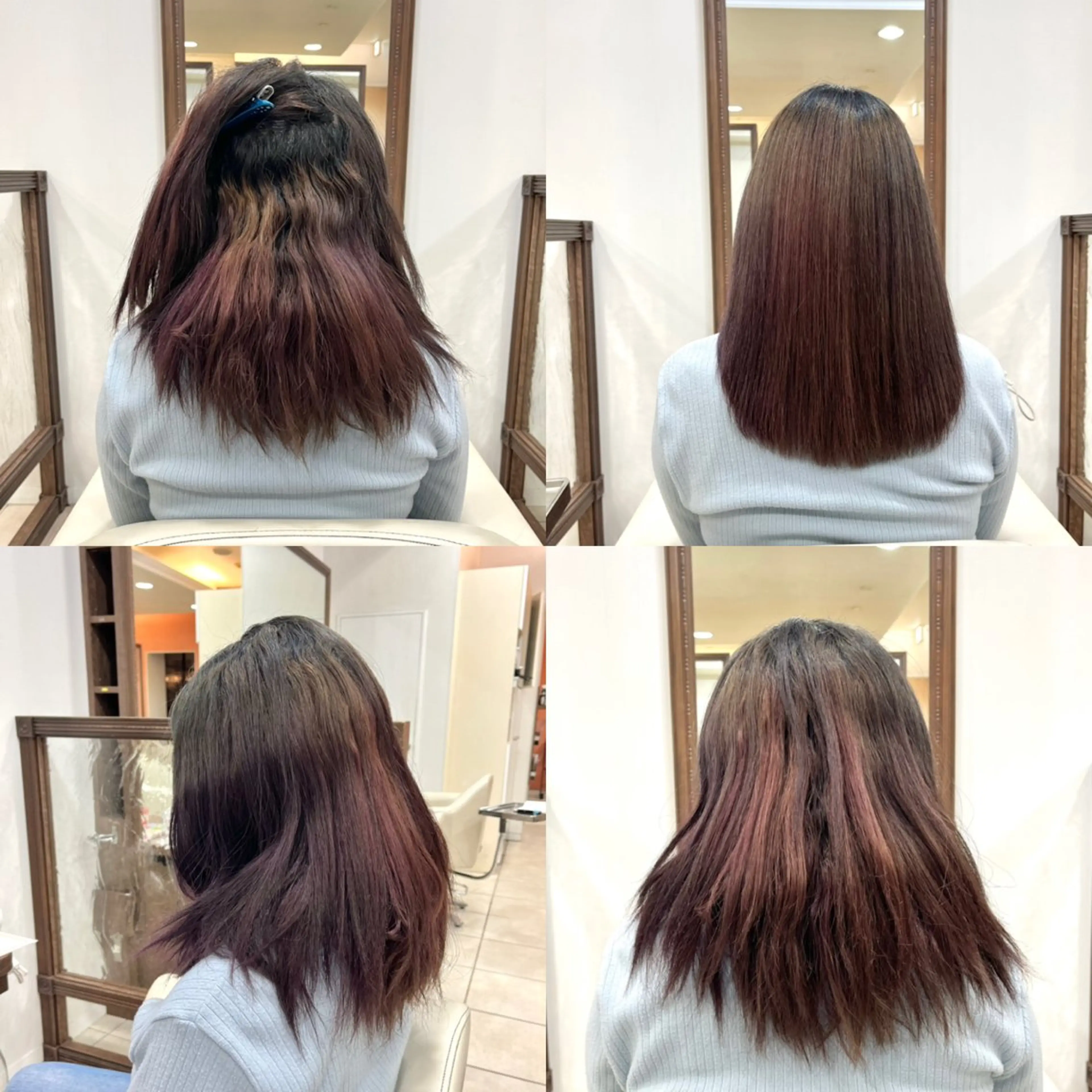 ミディアム カット 縮毛矯正 トリートメント 《大人気髪質改善》 プログレス国分寺店のヘアスタイル