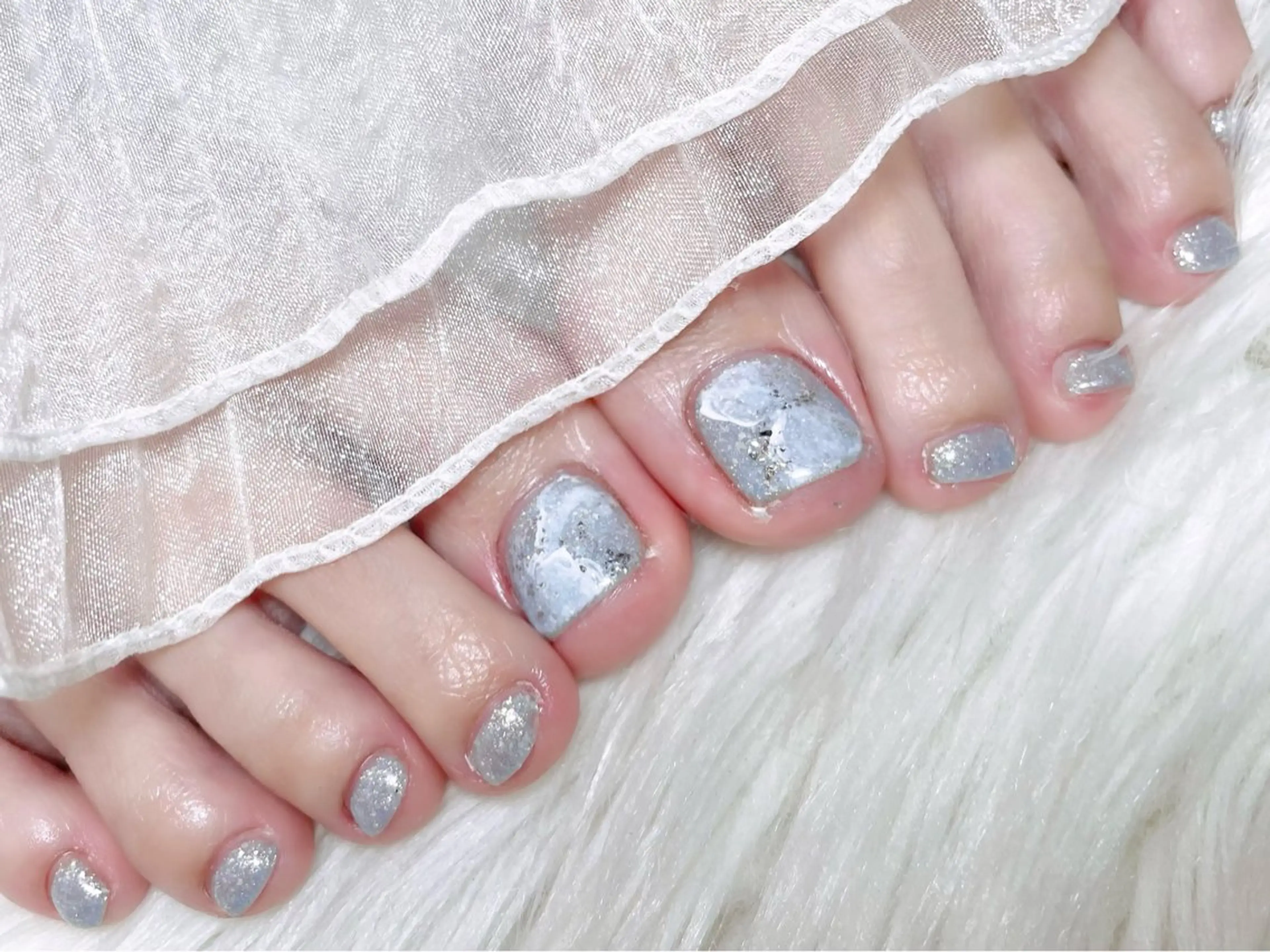 ネイル フットネイル ジェルネイル ニュアンスネイル パラジェル 夏ネイル フットネイル ゆりか ジョアアンジェ福島のネイルデザイン