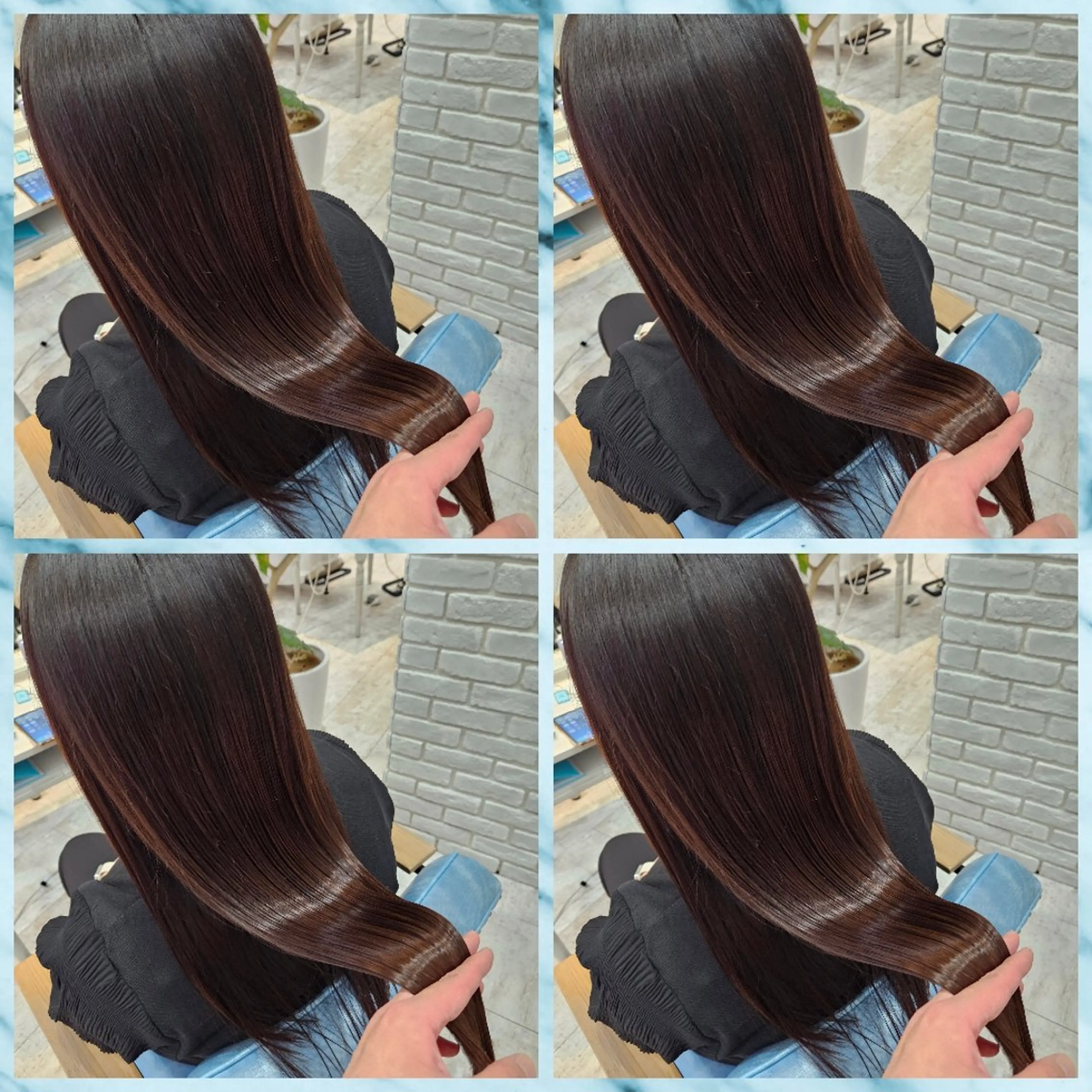 【ダメージほぼゼロ/自然な仕上がり】髪質改善酸性ストレート➕カット➕TR【心斎橋/なんば/韓国ヘア/顔周り/レイヤー】の写真