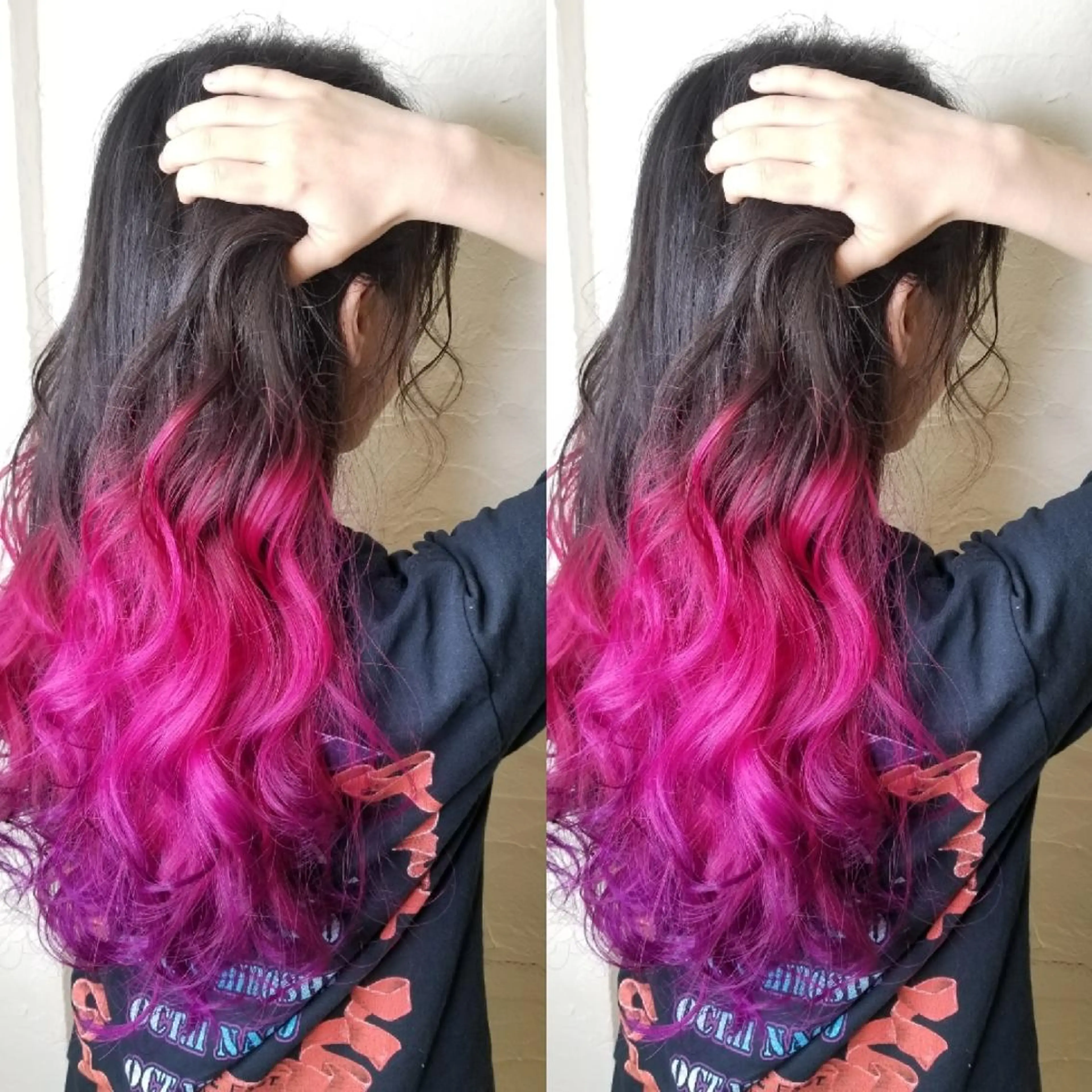 ロング カラー ヘアカラー ツヤ髪✨縮毛矯正 ハイトーンカラーのヘアスタイル