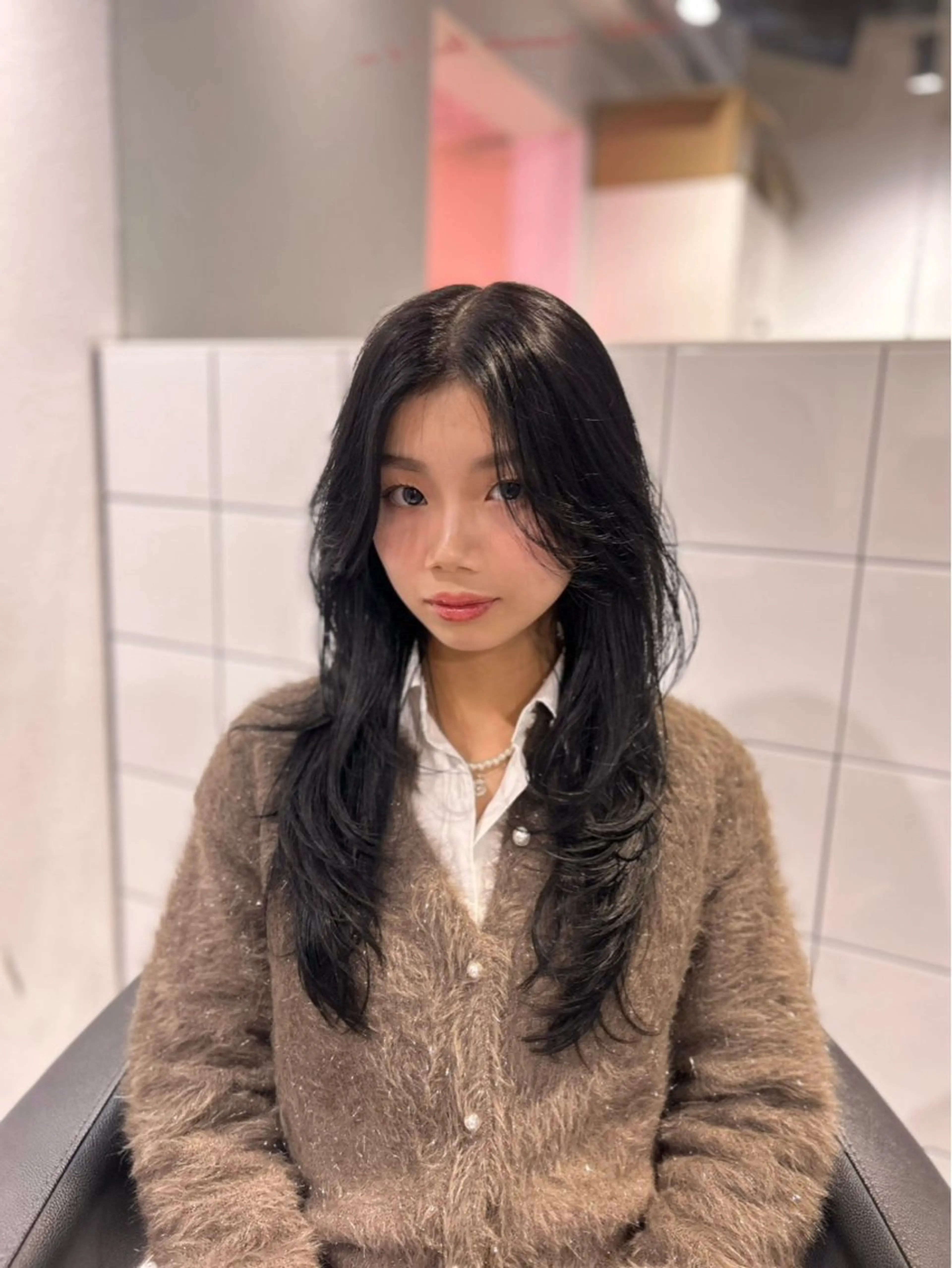 ロング カラー カット ヘアカラー トリートメント 表参道/透明感カラー /暗髪/ジュキヤのヘアスタイル