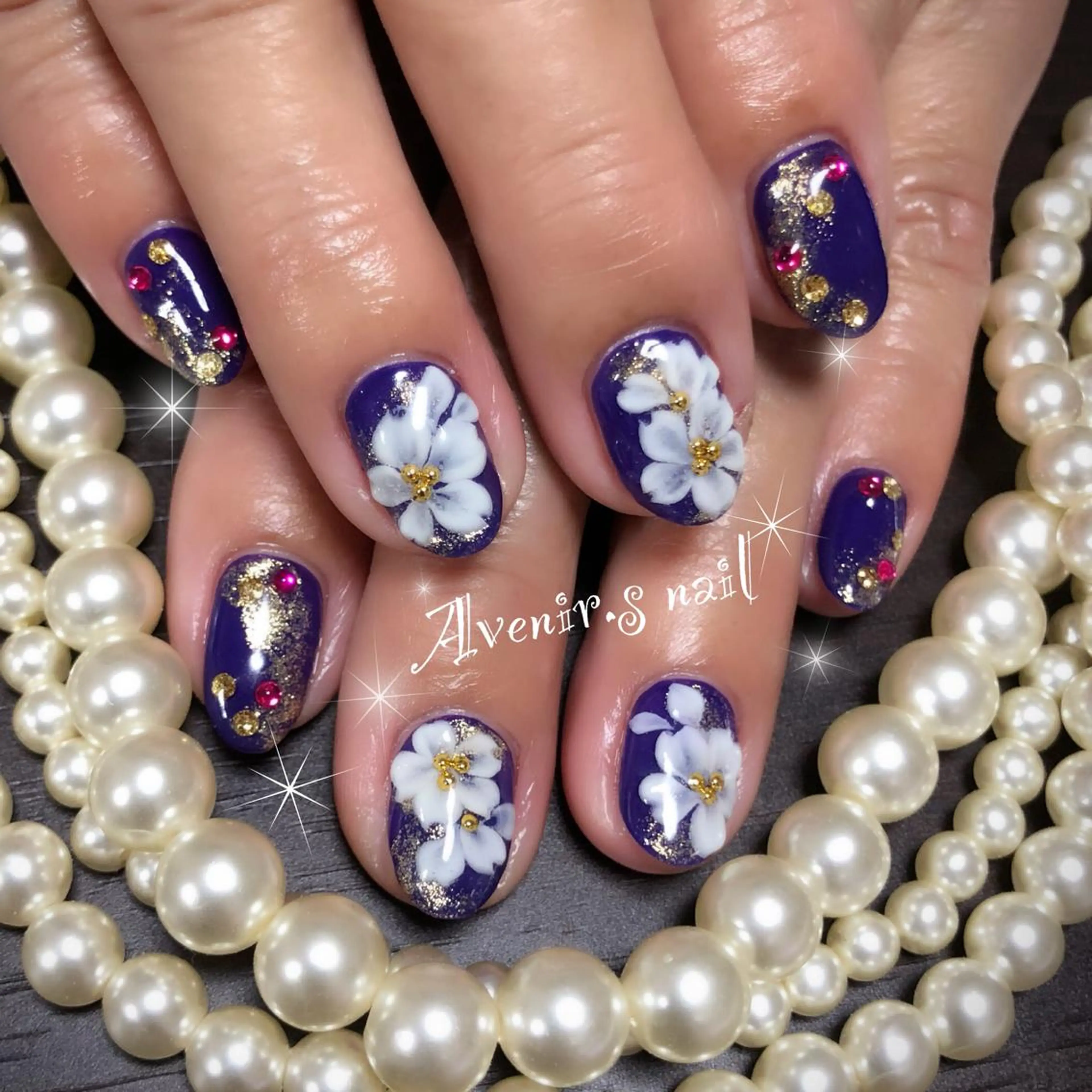 ネイル アートネイル フラワーネイル Home Salon Avenir.のネイルデザイン