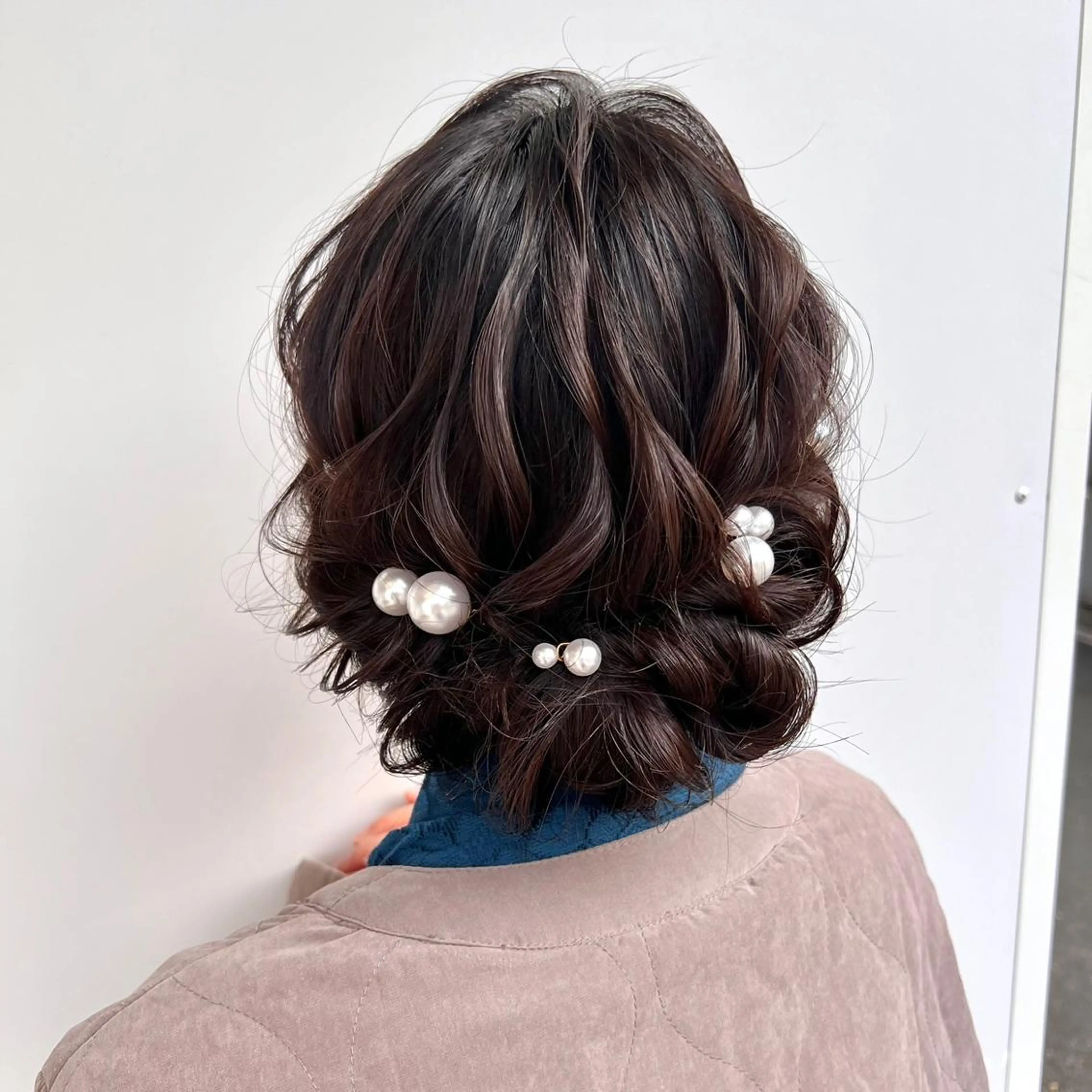 ミディアム ヘアアレンジ 結婚式・ブライダル ヘアセット GrandStory SHIBUYA所属・卒業式お呼ばれ🕊️ ヘアセット✴︎ミキのヘアスタイル