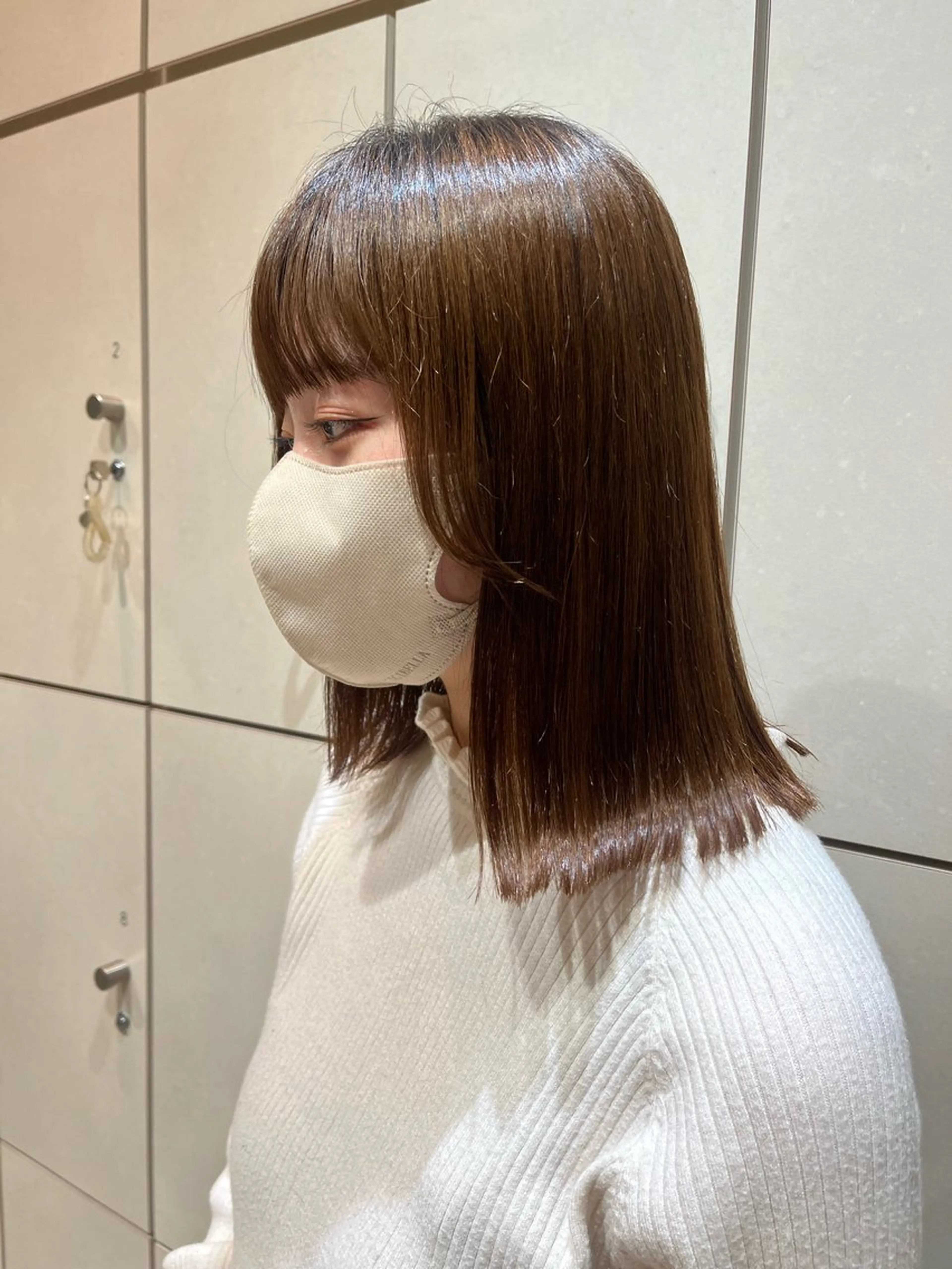 ミディアム ボブ らいむ/ レイヤー/パーマのヘアスタイル