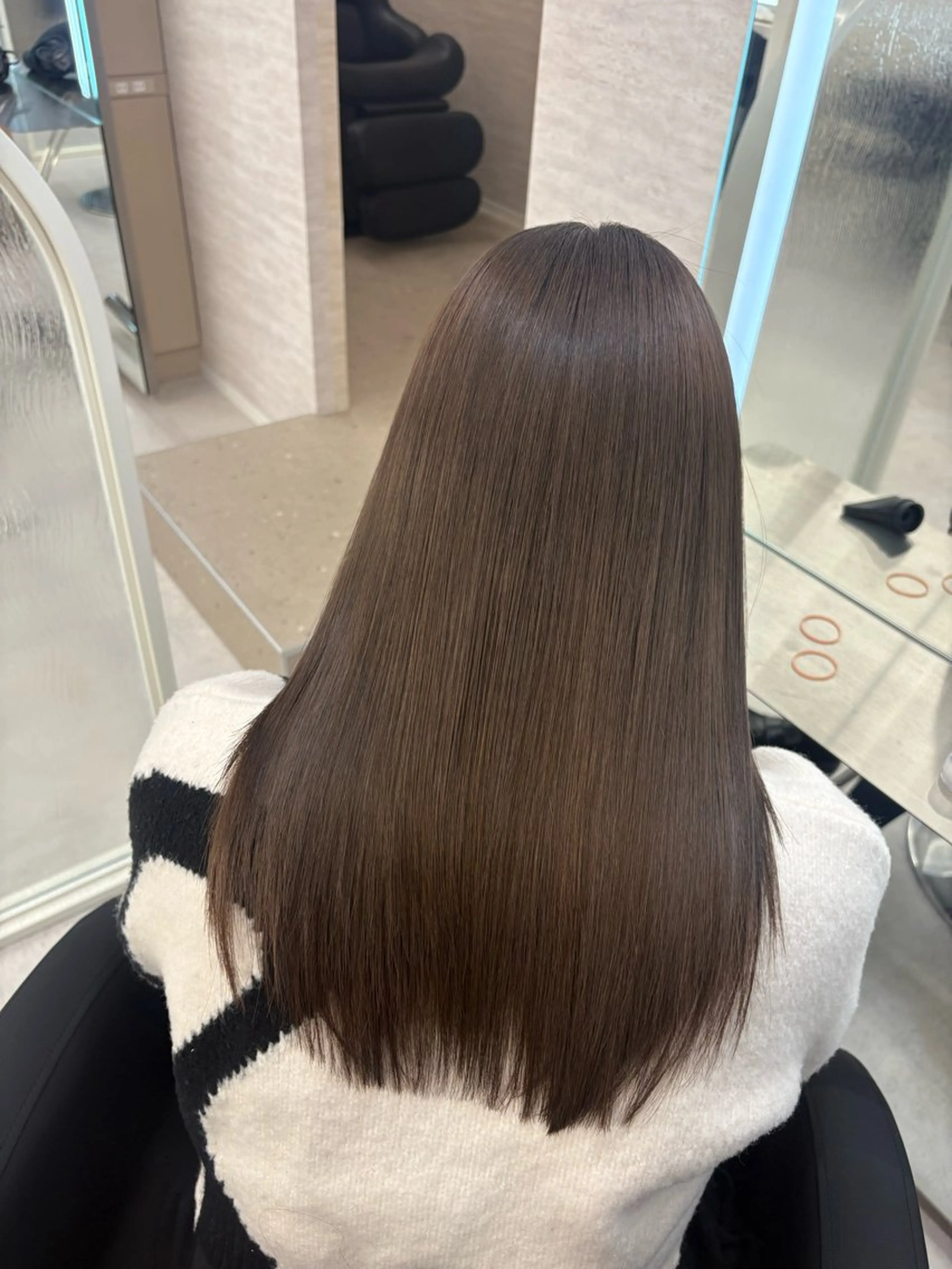 ロング カラー ヘアアレンジ JUNO韓国ヘア MIAN.⋆𝜗𝜚のヘアスタイル