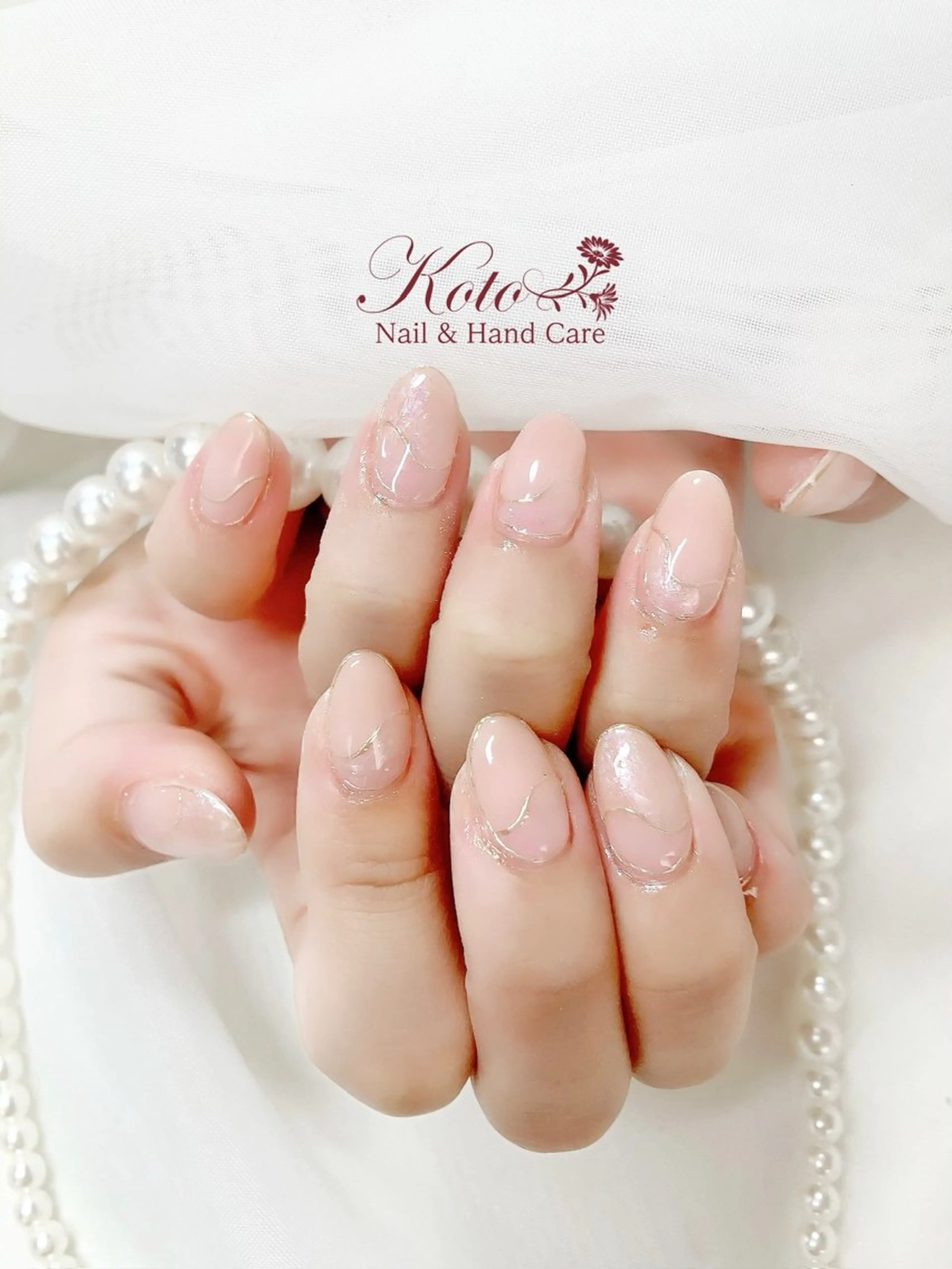 ネイル 長さ出し ジェルネイル 持ち込み ニュアンスネイル 赤色 ハンドネイル Nail Salon KOTOのネイルデザイン