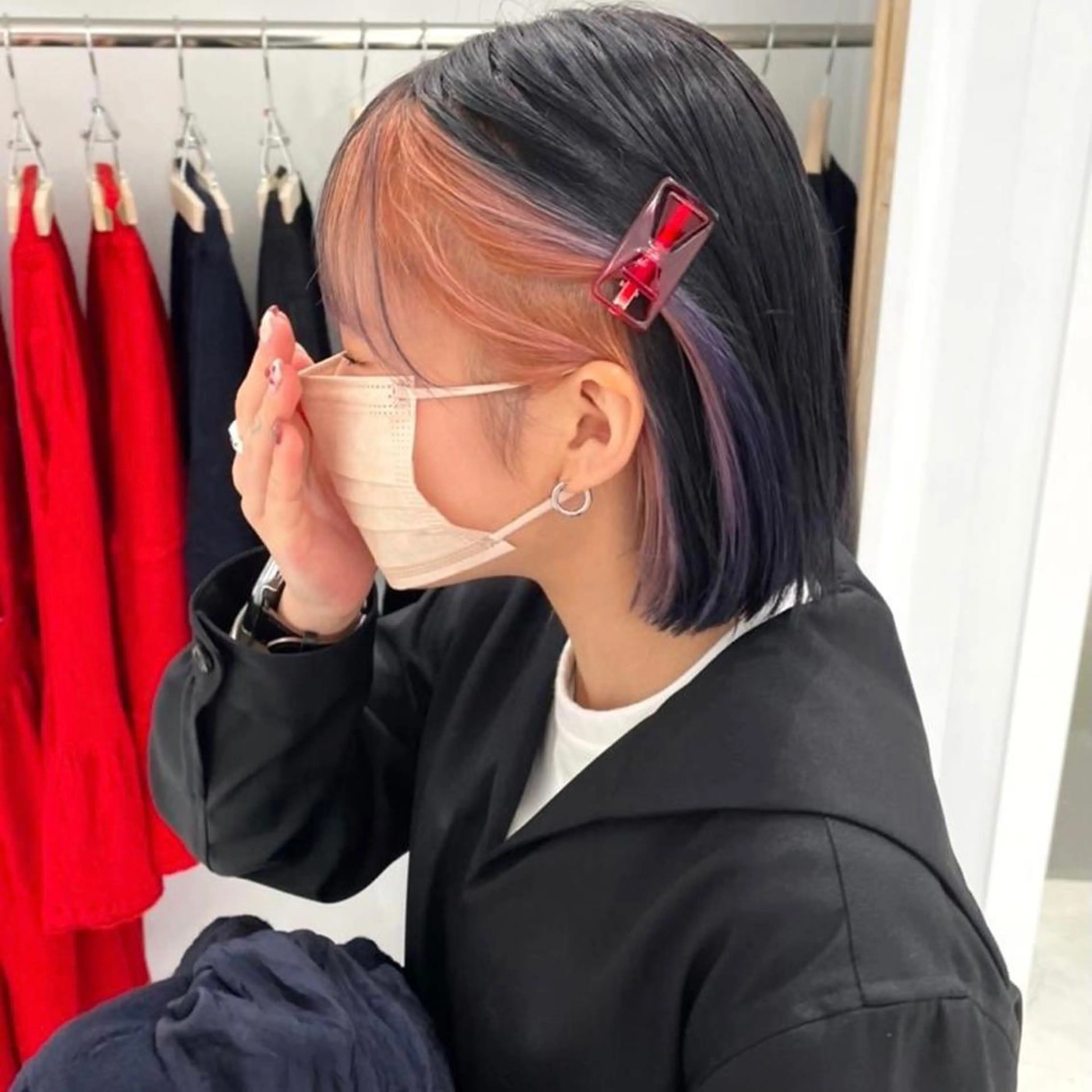 ショート カラー ミストバング  フェイスフレーミング カット ヘアカラー トリートメント カラー系/カット特化 🟠オオタキマサシのヘアスタイル