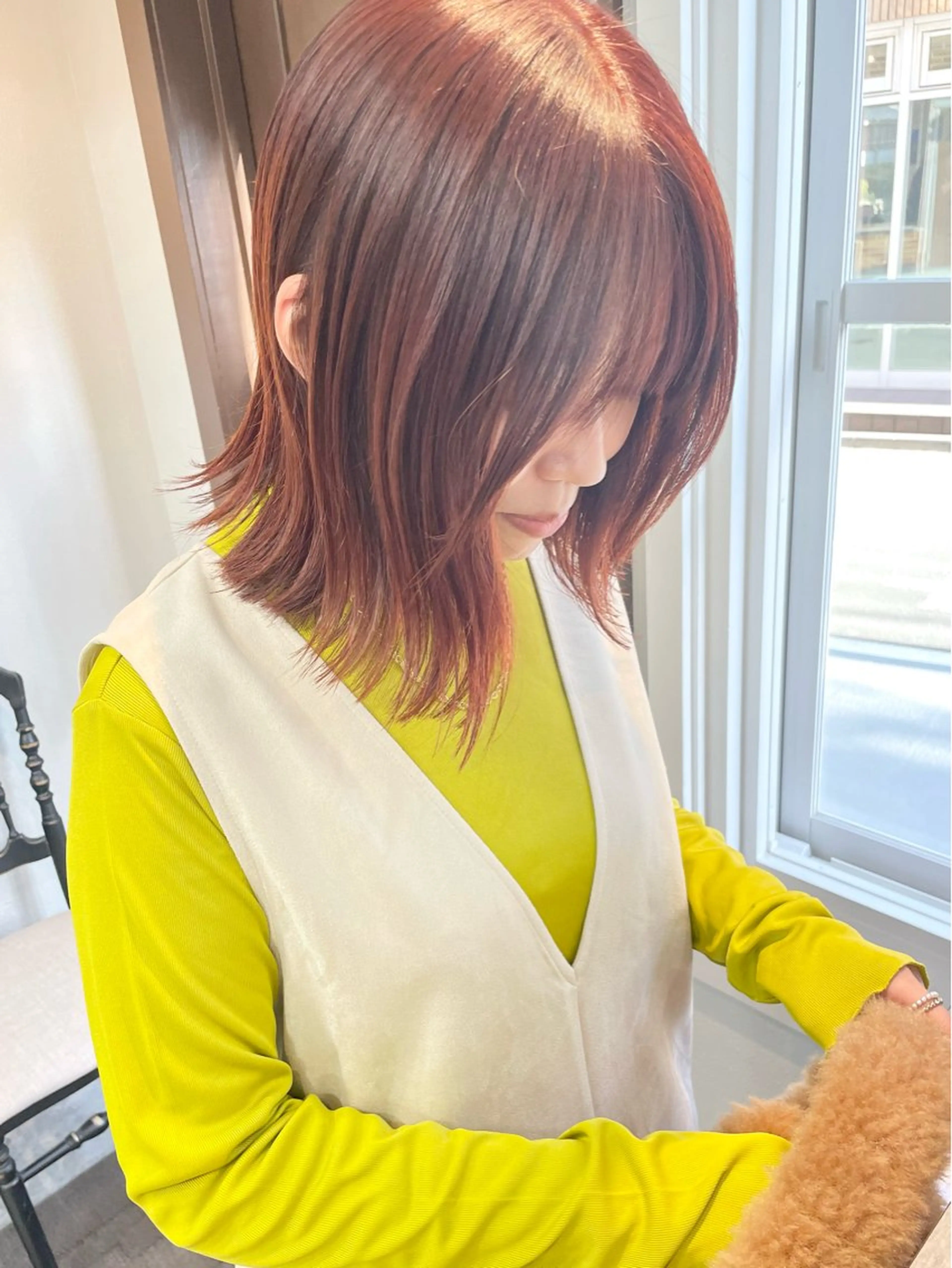 ミディアム カラー カット ヘアカラー トリートメント 🌼似合わせカット 🌼おぎの みき🌼のヘアスタイル