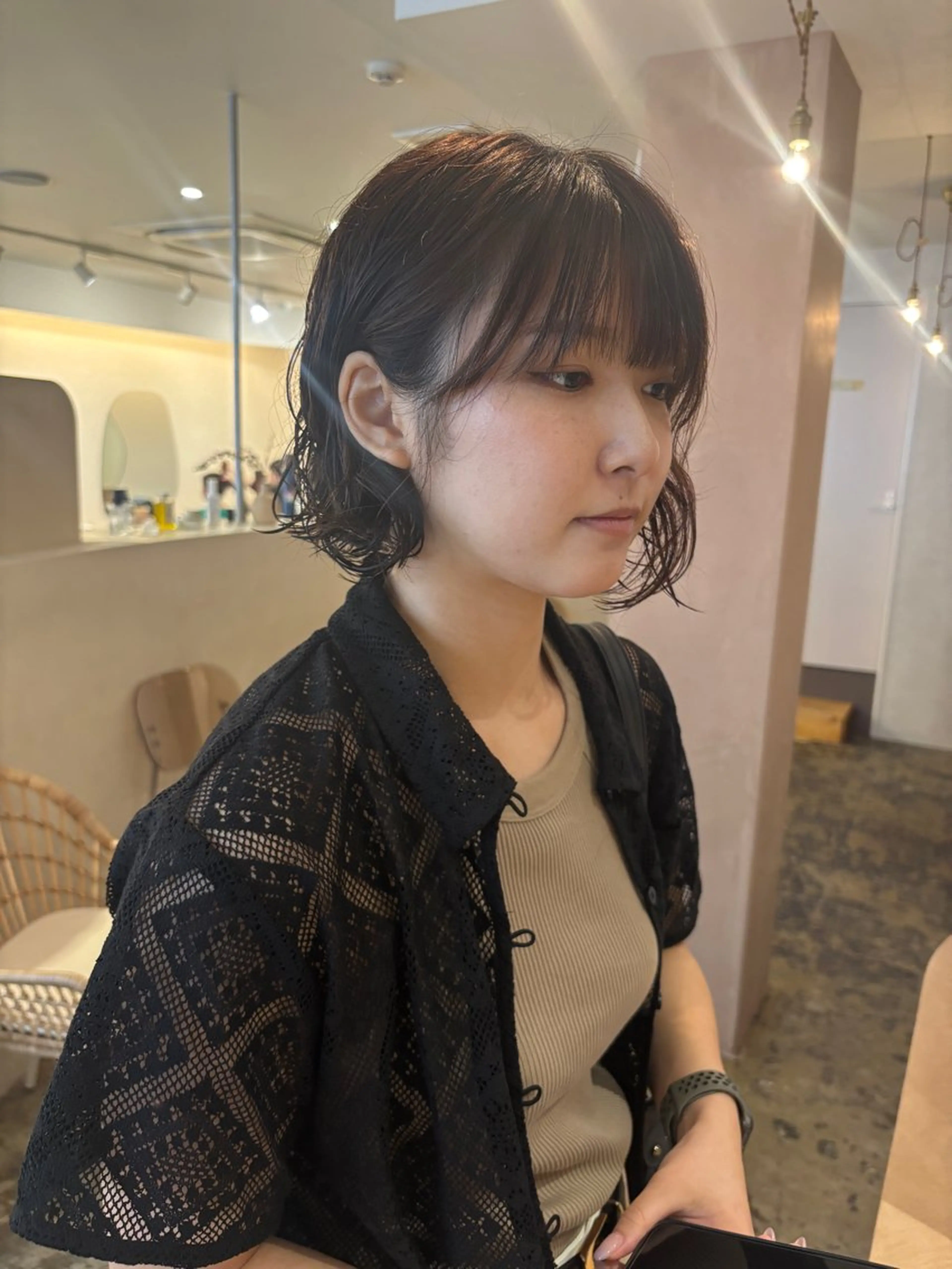 ミディアム パーマ カット パーマ トリートメント Chiho / 梅田 / ボブ/ パーマのヘアスタイル