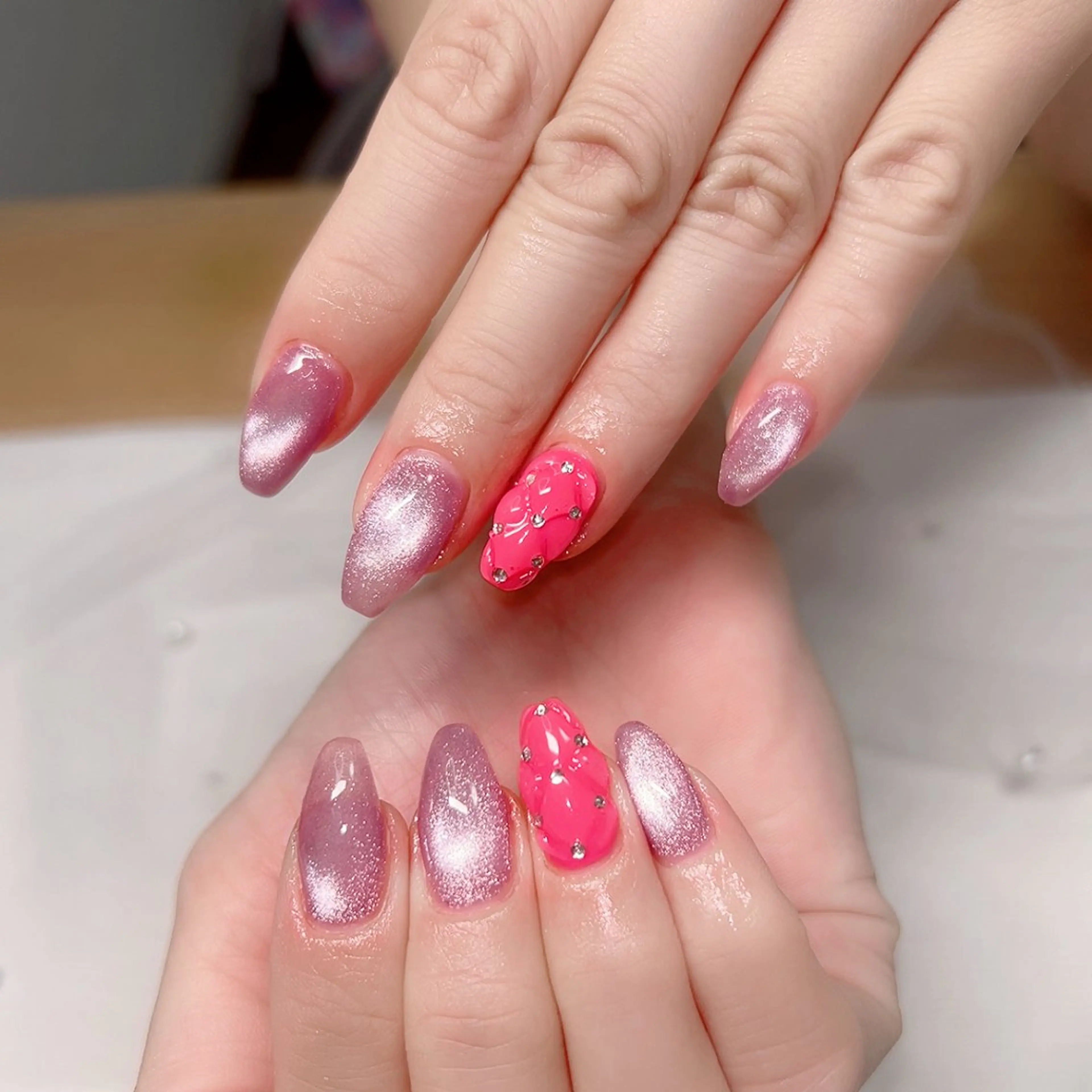ネイル マグネットネイル ハンドネイル Cute Tips nailのネイルデザイン