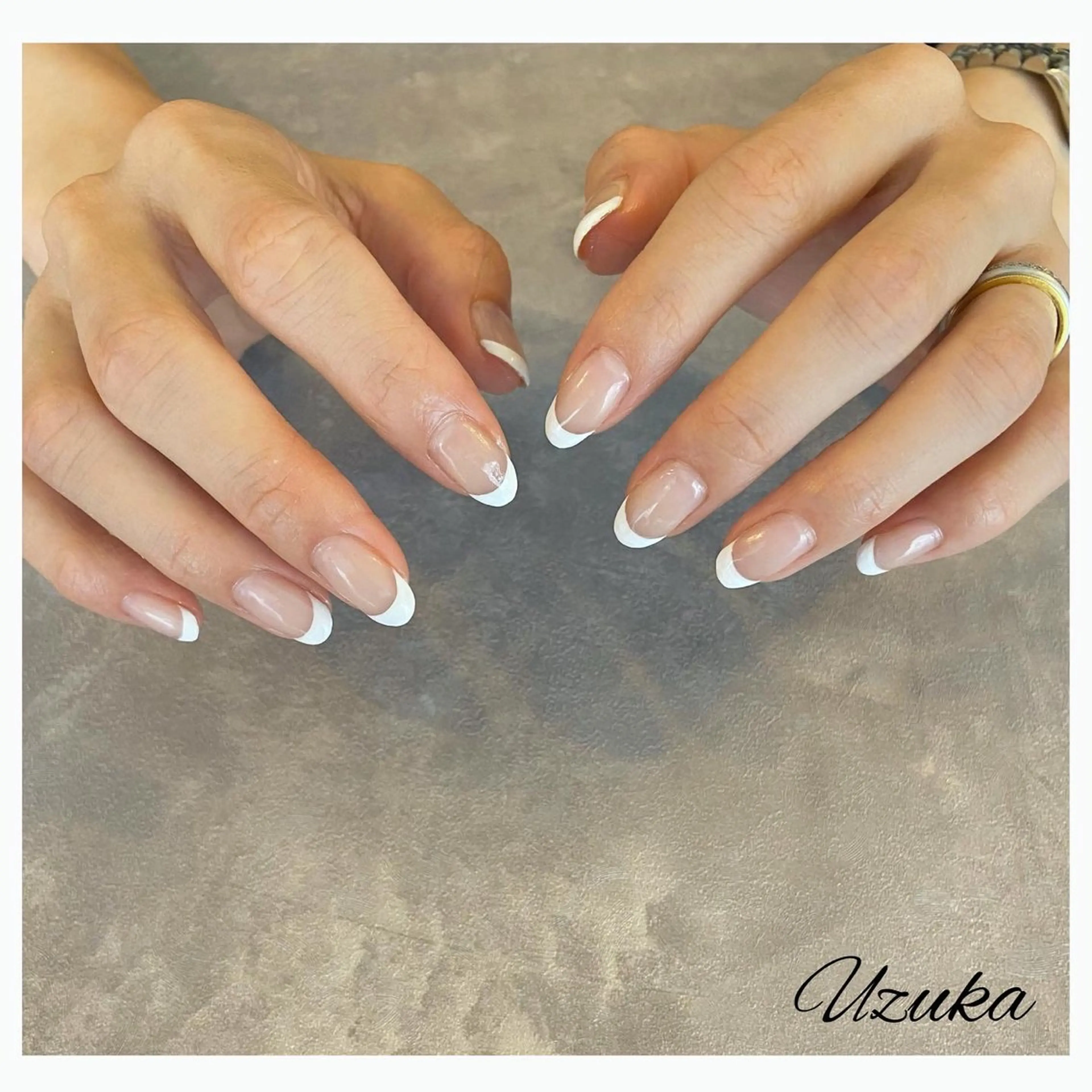 ネイル フレンチネイル オフィスネイル シンプルネイル 【 enn 】 Uzuka Yukaのネイルデザイン