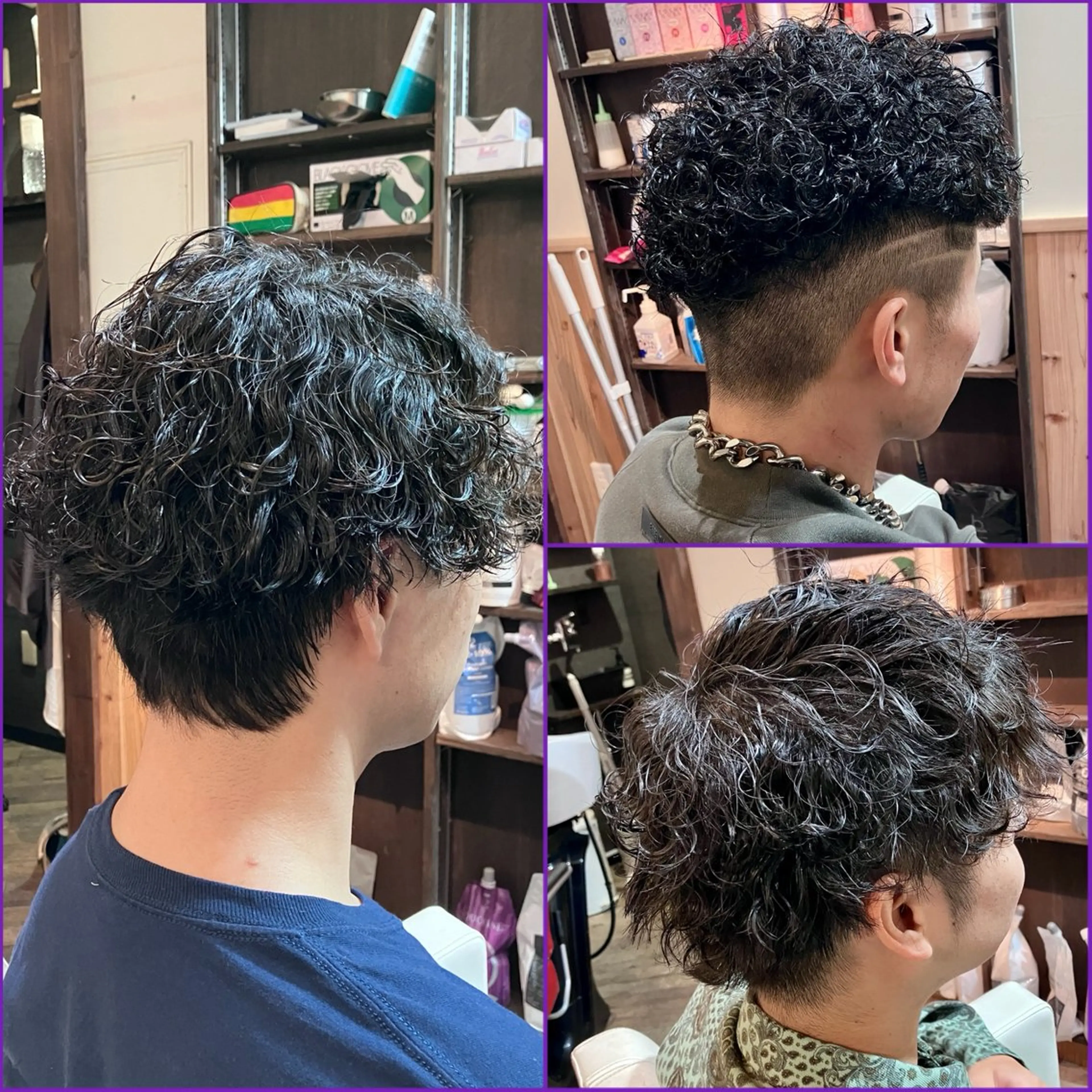 ミディアム パーマ メンズ HAIR BASE ZAWAWA所属・レイヤー/ブリーチ｜ 特殊パーマ/赤澤のヘアスタイル