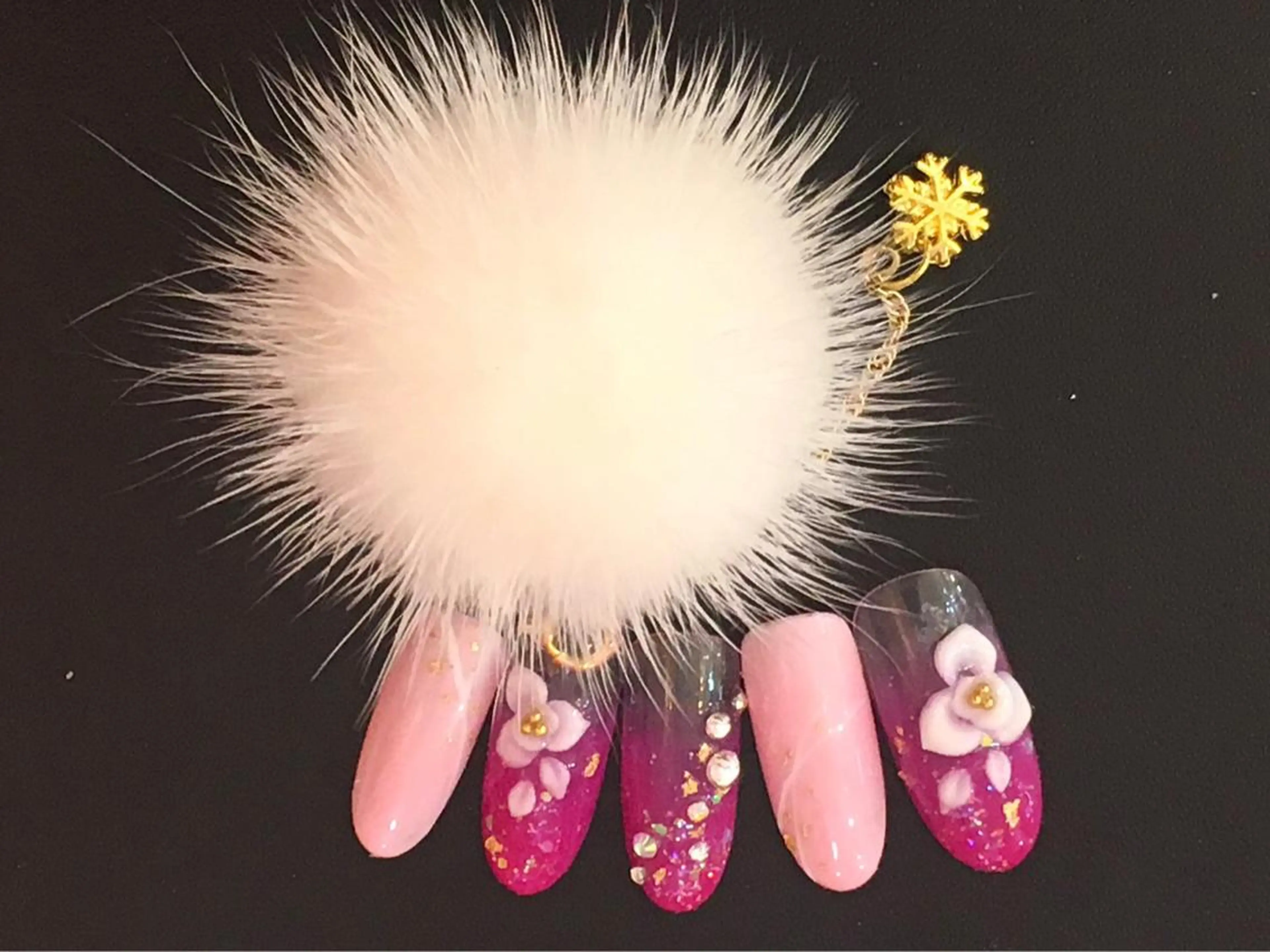 ミディアム カラー メンズ キッズ ネイル クリスマス 成人式 ネイルチップ 冬ネイル クリスマス NAILSGOGO shibuyaのネイルデザイン