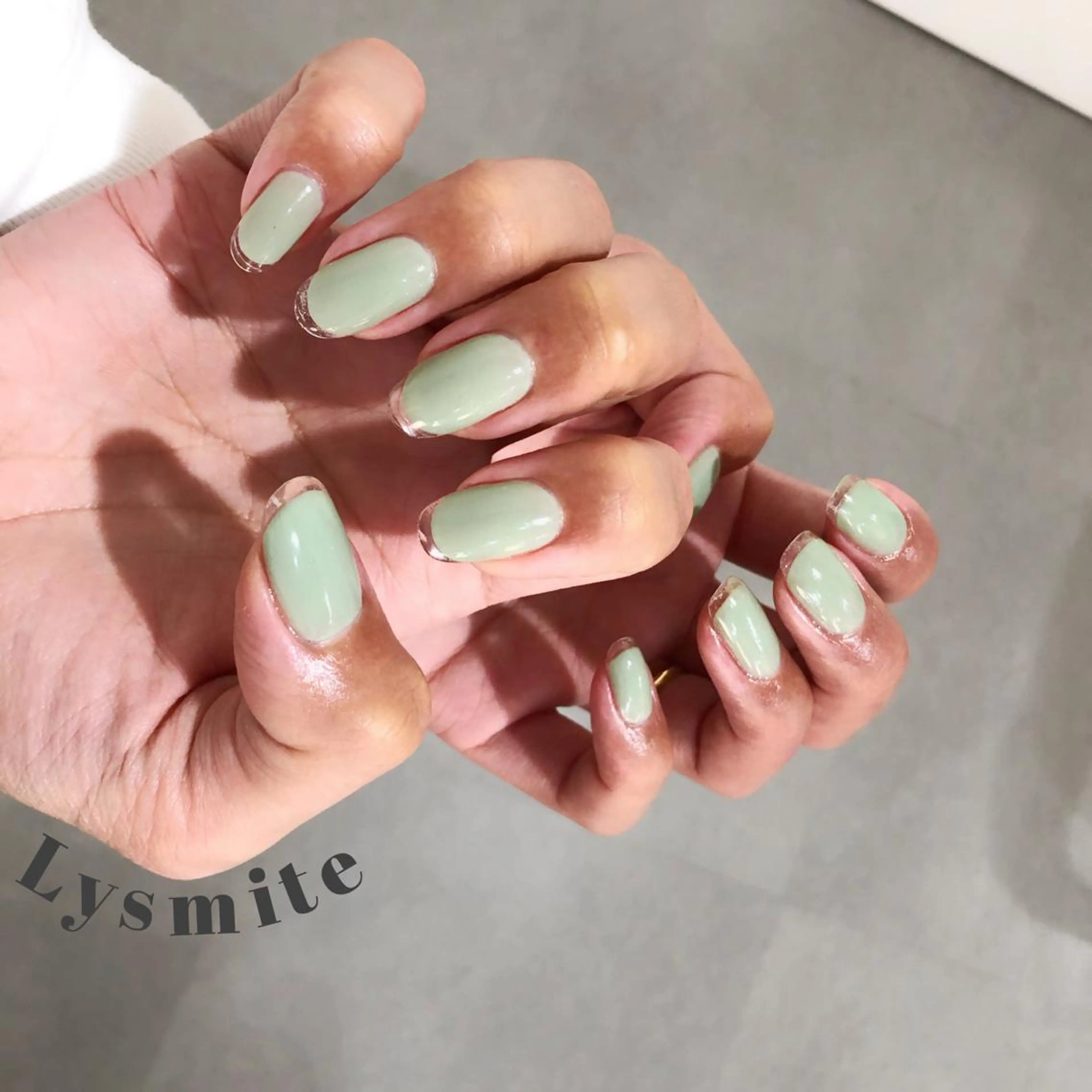 ネイル クリアネイル フレンチネイル Lysmite所属・岩本 美香のネイルデザイン