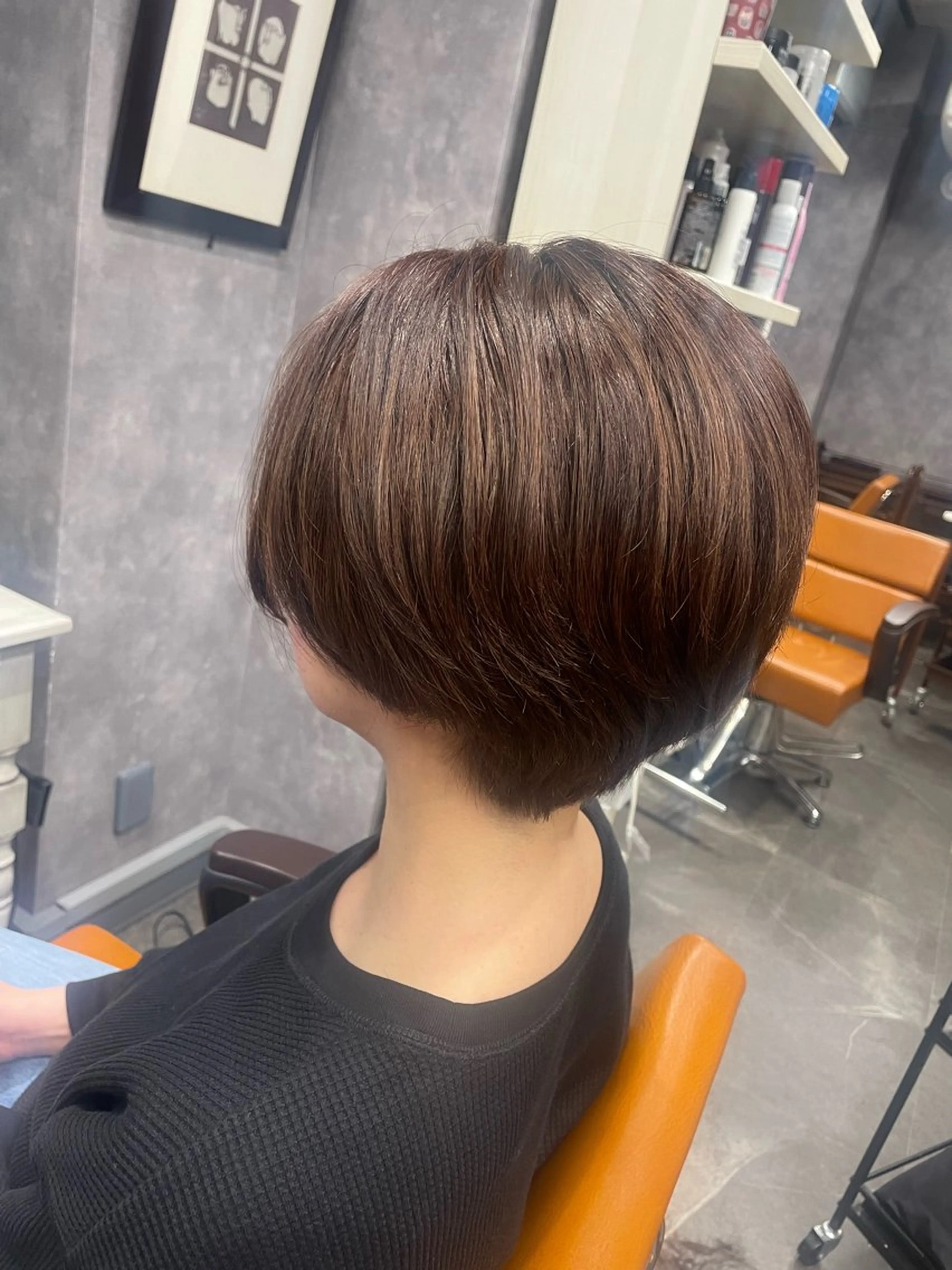 ショート カラー 丸みショート ショートヘア nanac所属・NINA 🐥⸒⸒のヘアスタイル