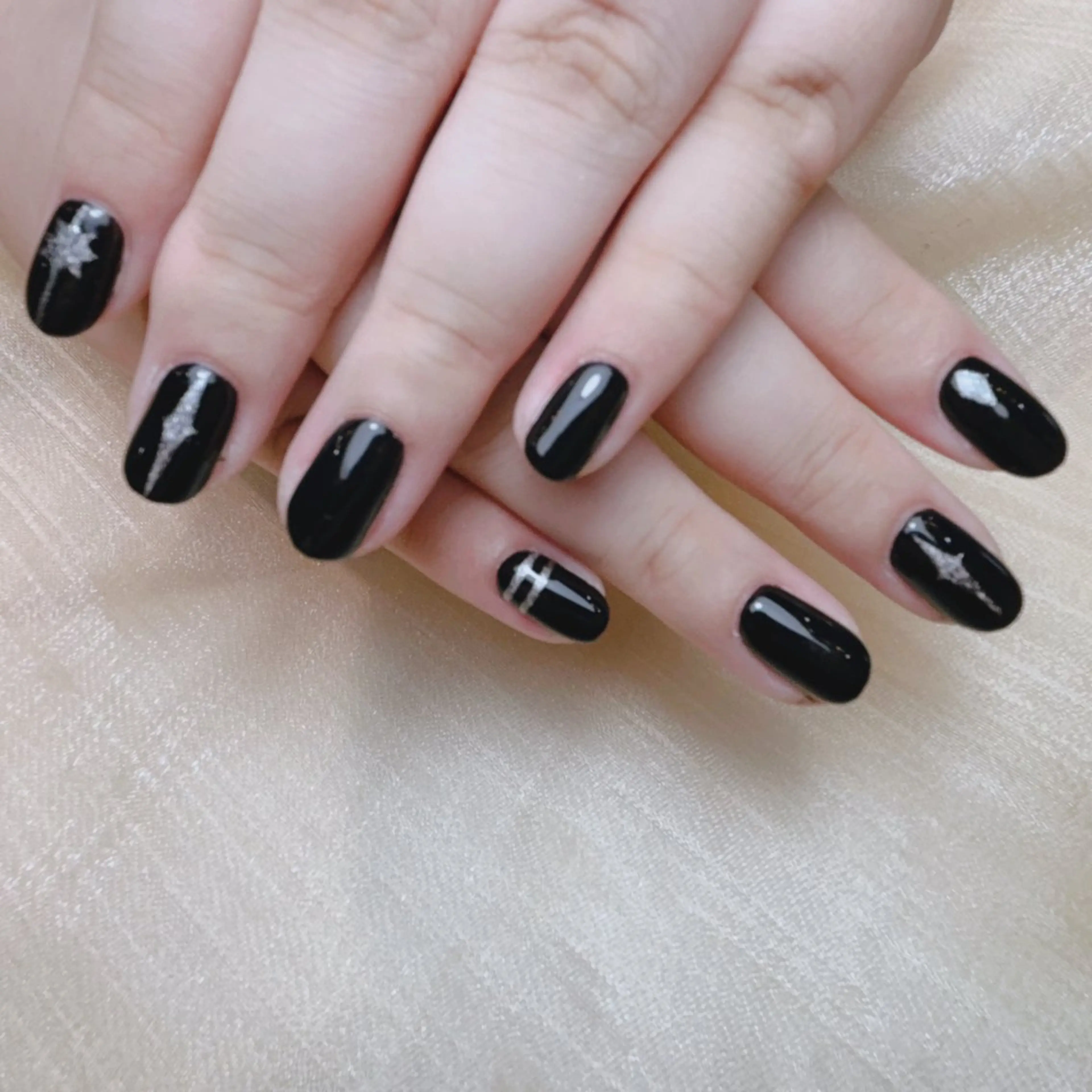 ネイル ハンドネイル H3 Nail Tsuki🦋💙のネイルデザイン