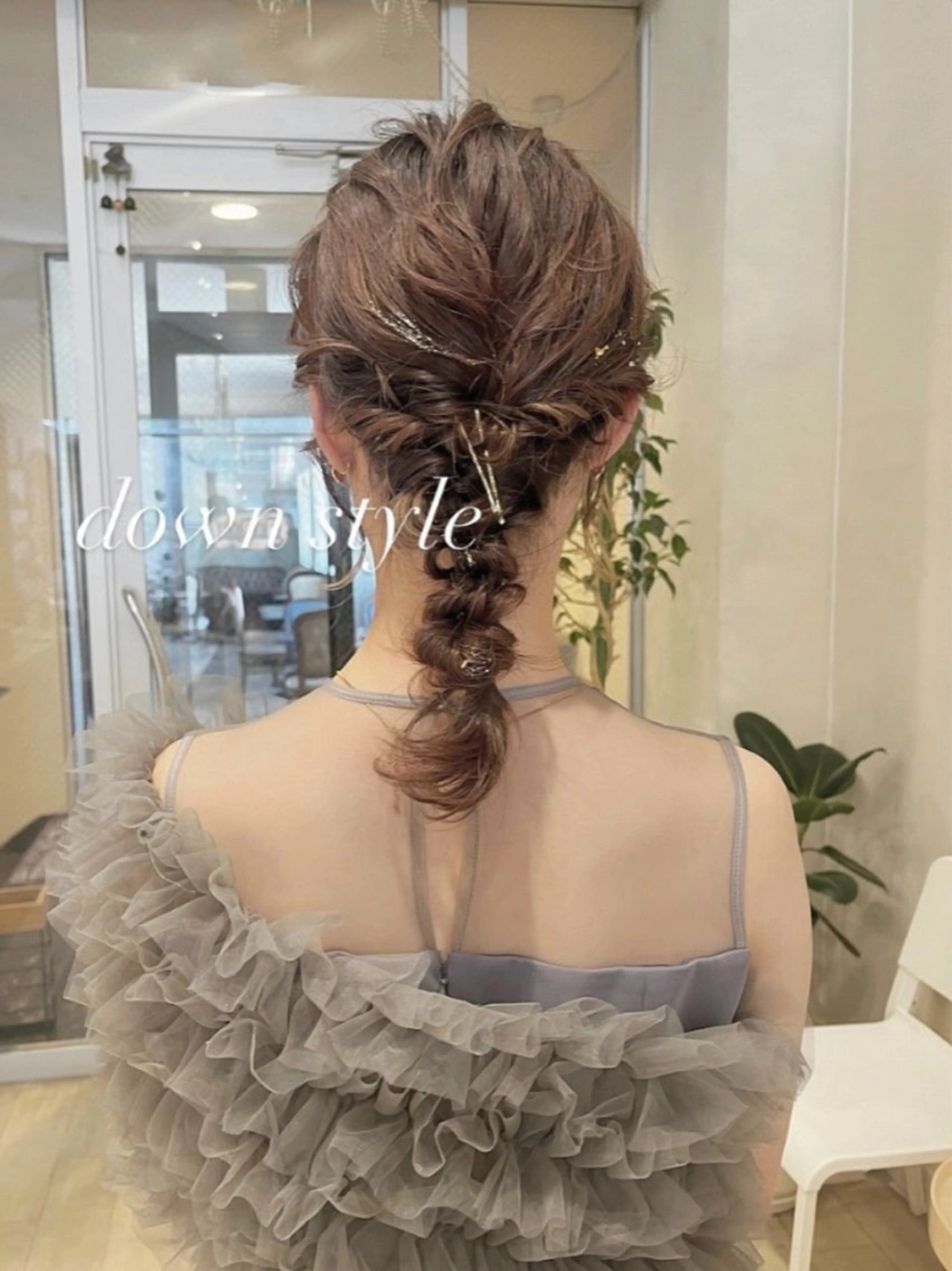 セミロング カラー ヘアアレンジ nakahara madokaのヘアスタイル