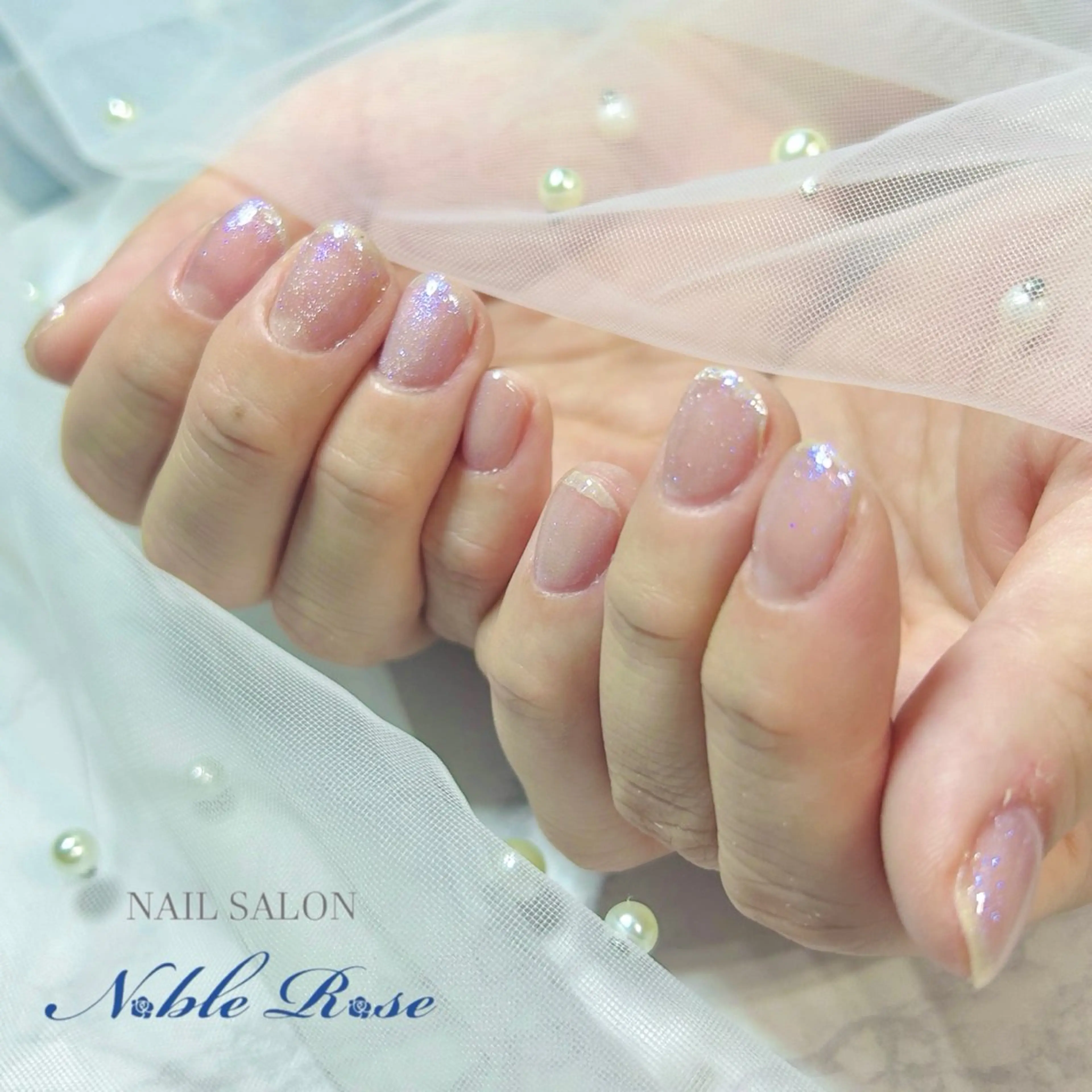 ネイル 長さ出し マグネットネイル ワンカラーネイル Noble Rose🥀のネイルデザイン