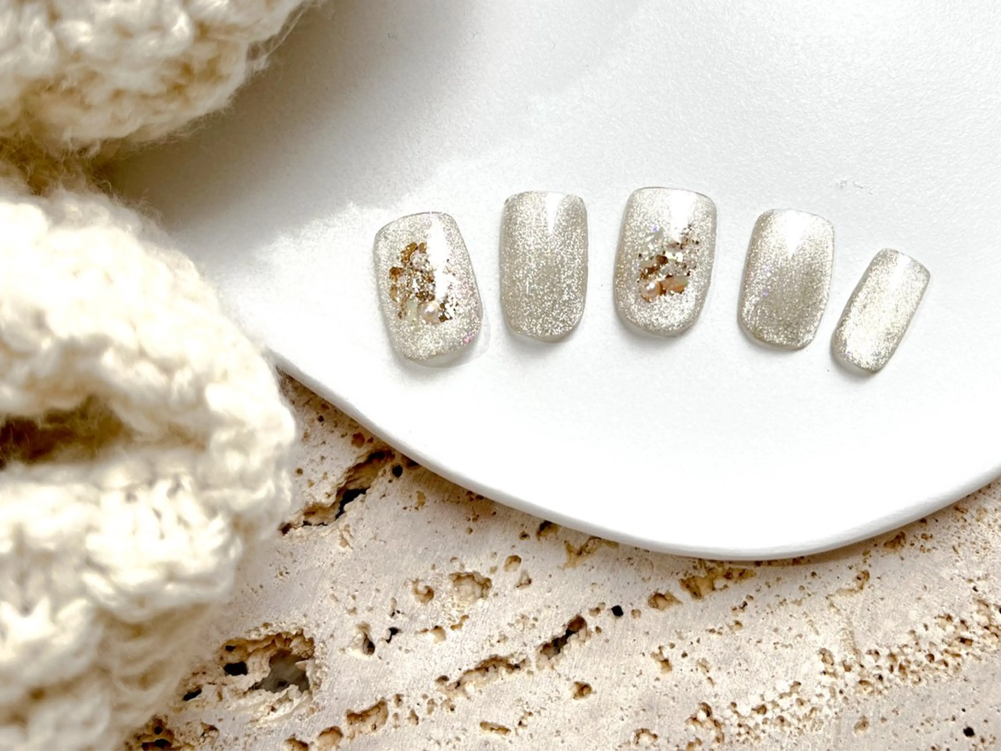 ネイル 長さ出し フットネイル ジェルネイル キラキラネイル ラメ(グリッター) ハンドネイル chipie yuuのネイルデザイン