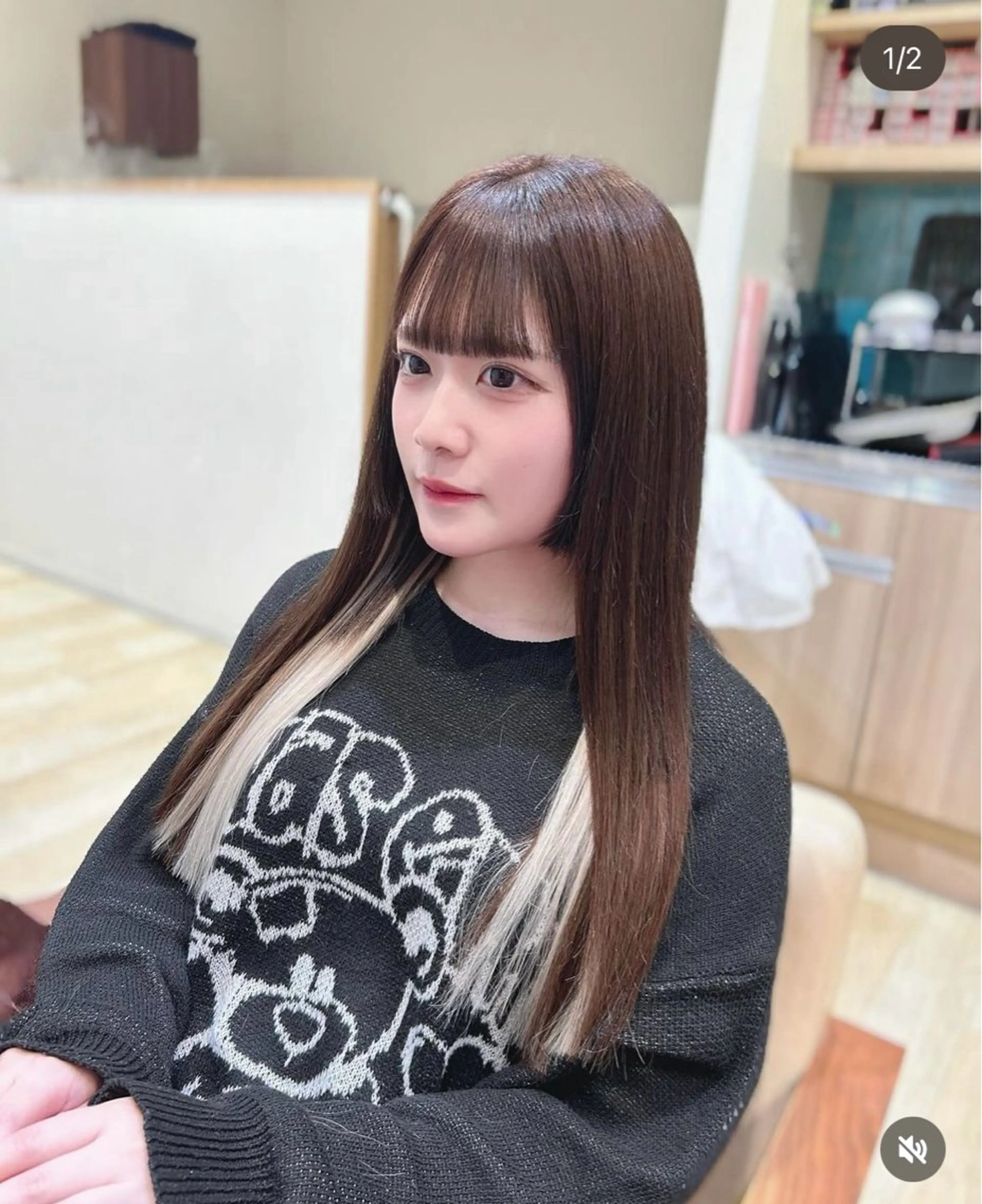 🩷ブリーチなしで憧れのハイトーン🩷インナーカラー シールエクステ10本の写真