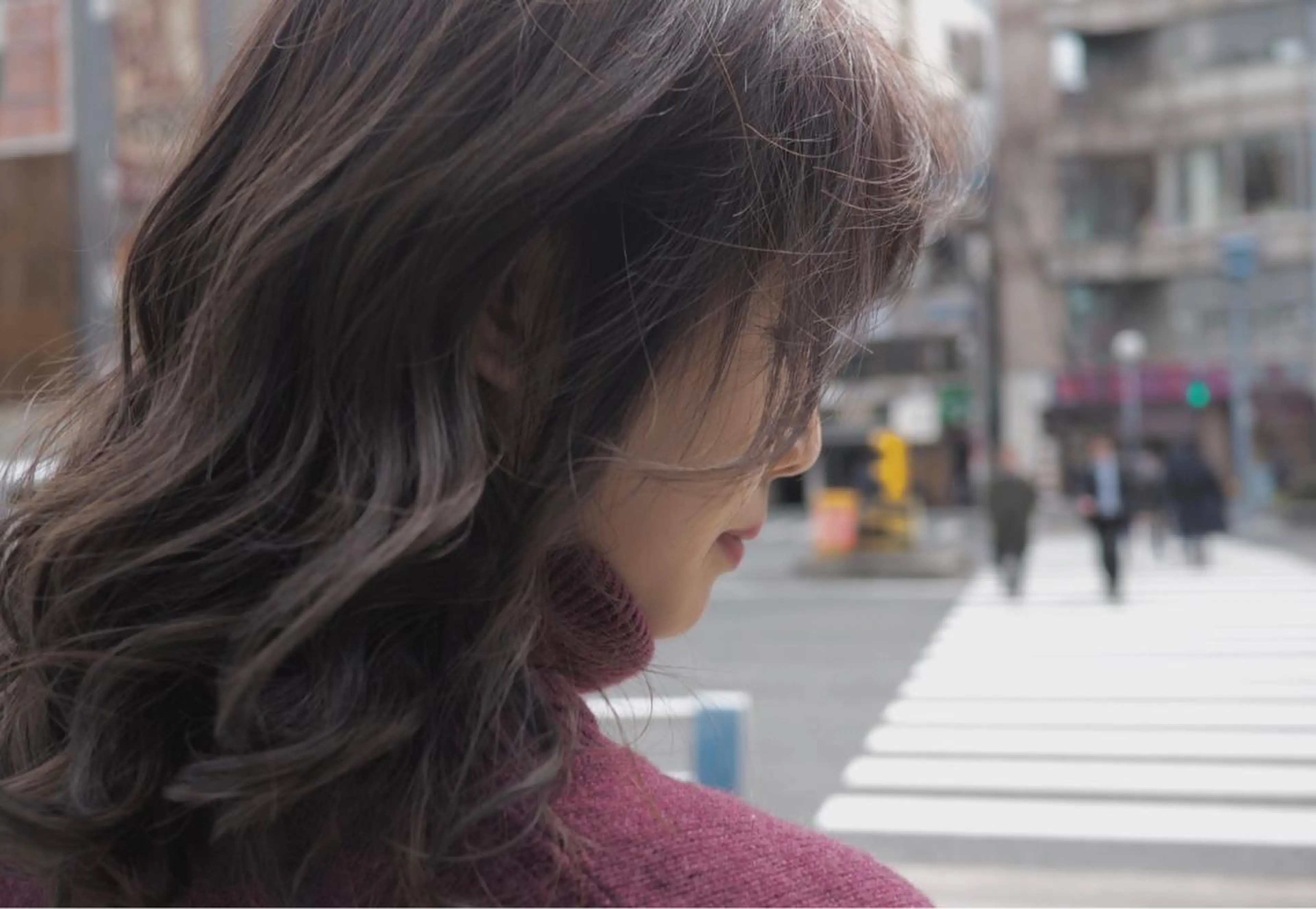 ミディアム カラー カット ヘアカラー トリートメント 菅村 勇亮のヘアスタイル