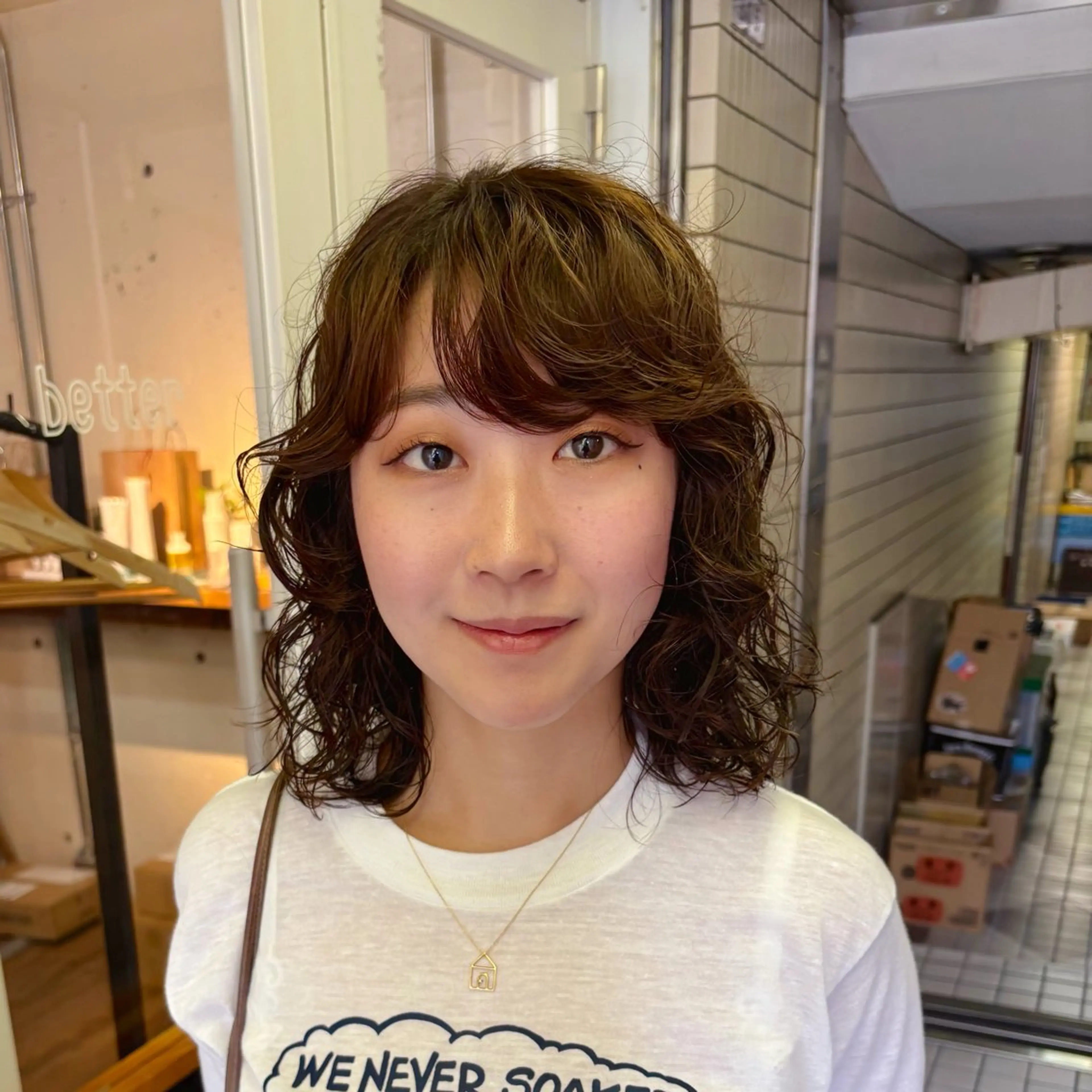 ミディアム パーマ カット パーマ kaito パーマ募集！🔵のヘアスタイル