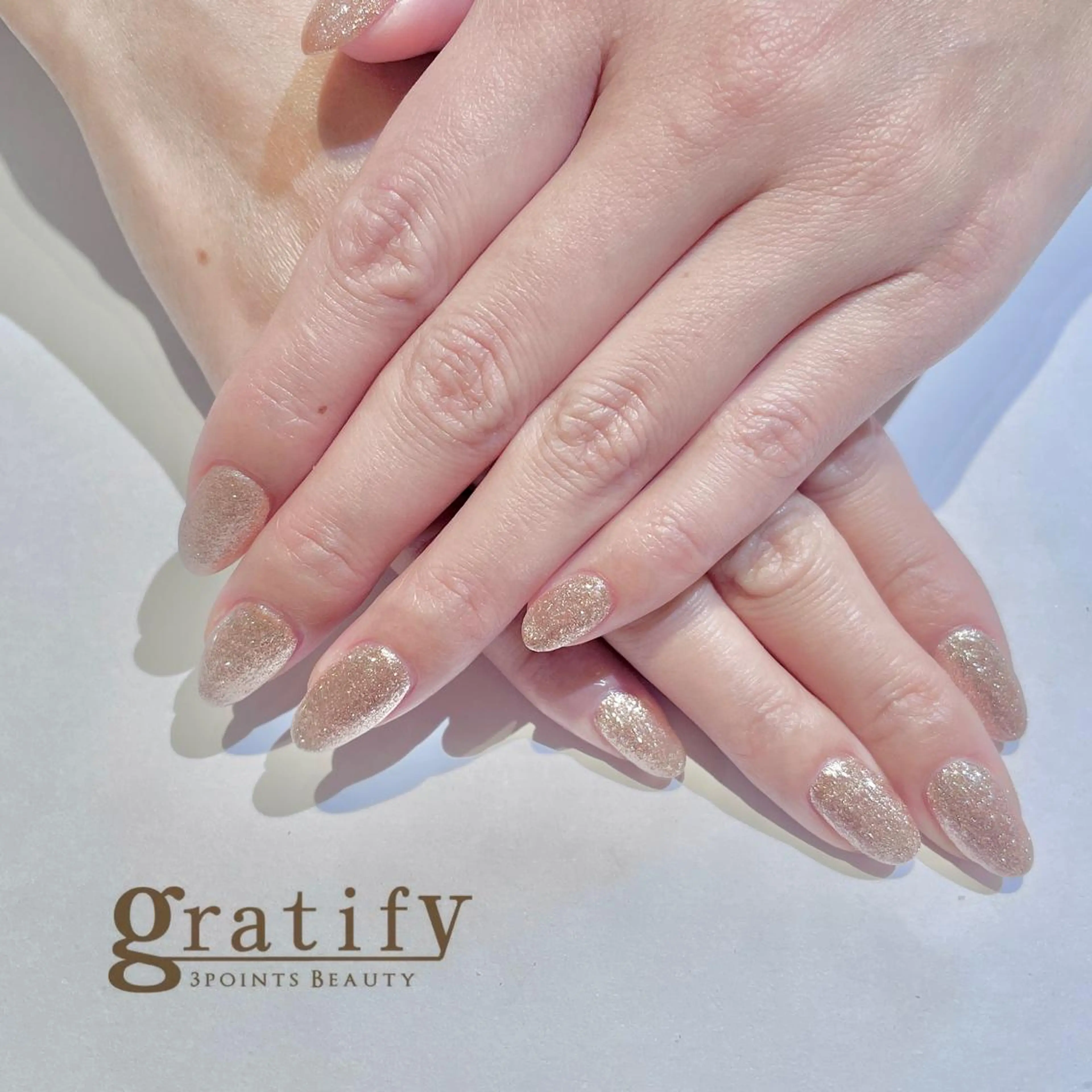 ネイル ラメ(グリッター) ワンカラーネイル 山田 怜奈のネイルデザイン