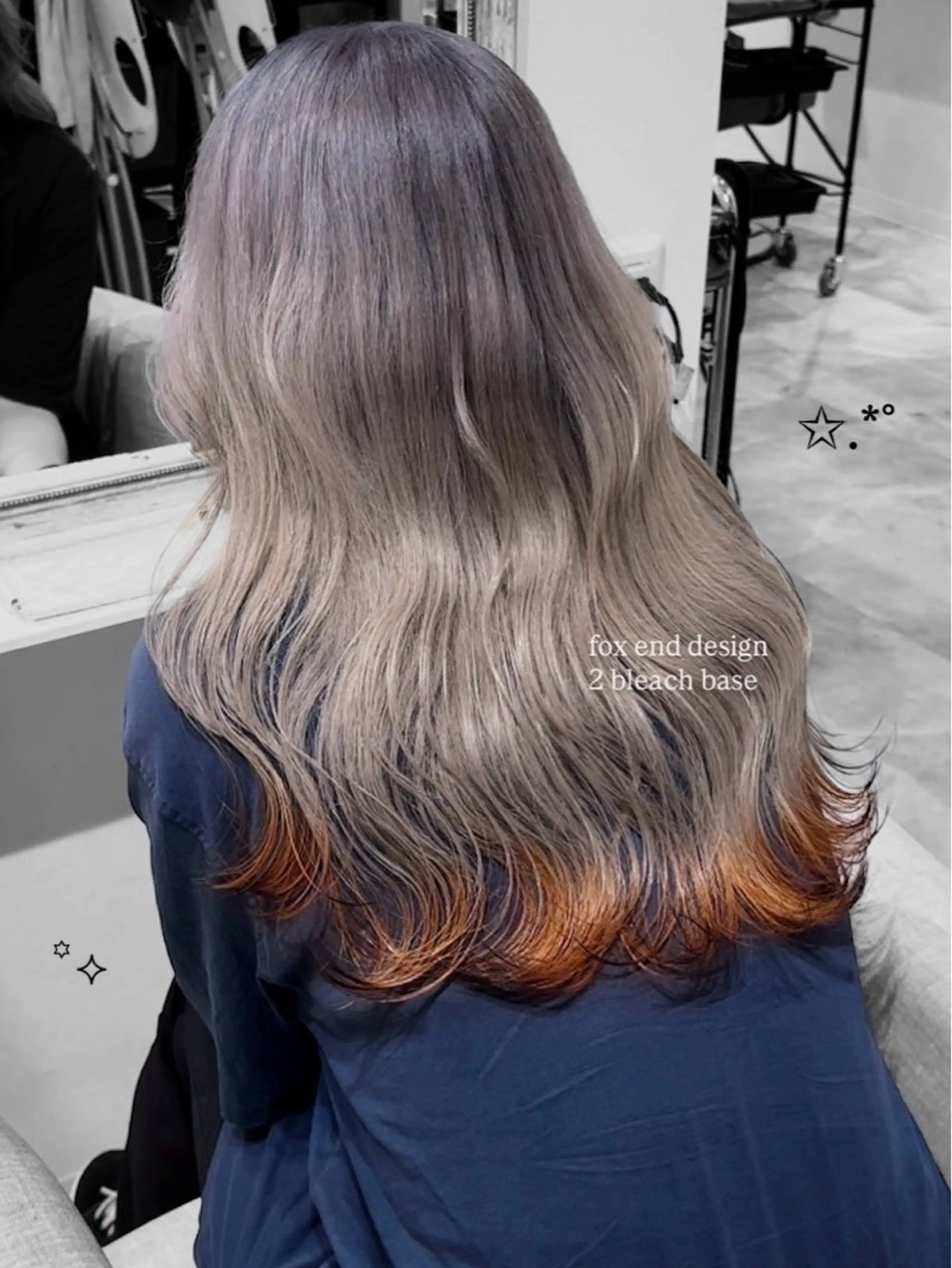 ロング カラー ヘアカラー トリートメント ura/デザイン/ ハイトーン/個性派のヘアスタイル