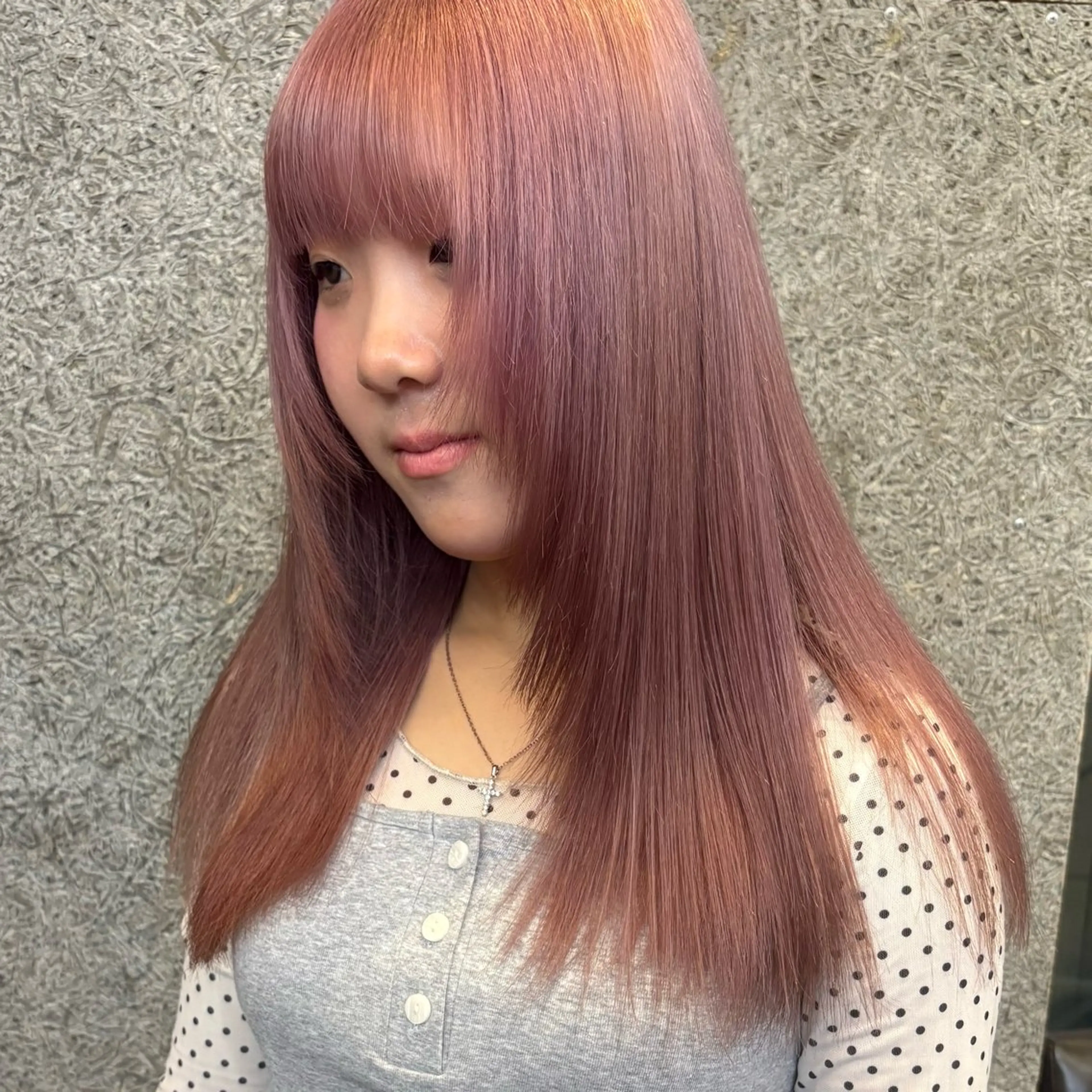 セミロング カラー ヘアアレンジ 🧚‍♀️透明感カラ ー/渡邉日向💔🎀のヘアスタイル