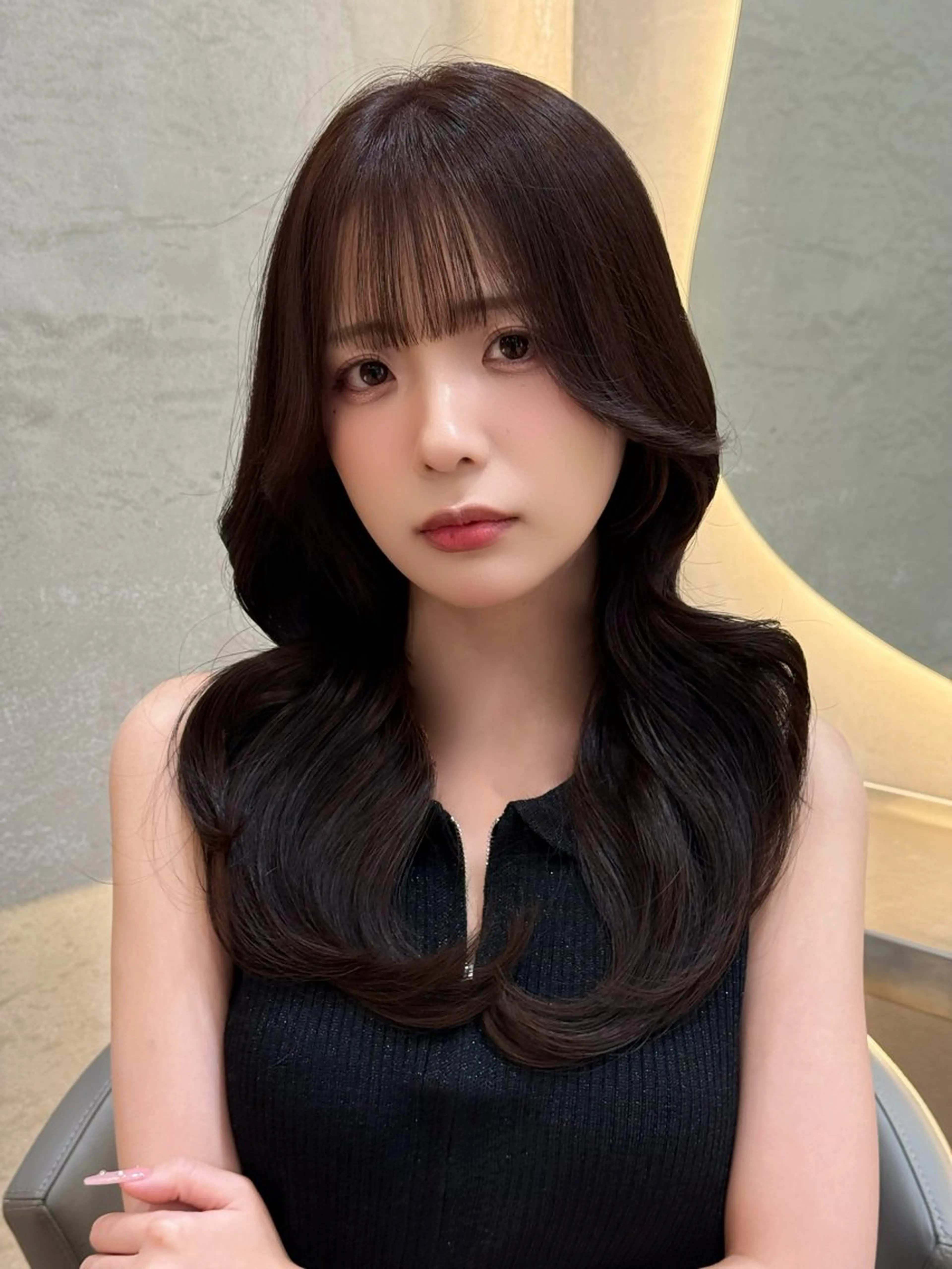 セミロング レイヤーカット/ 透明感カラー/みずほのヘアスタイル