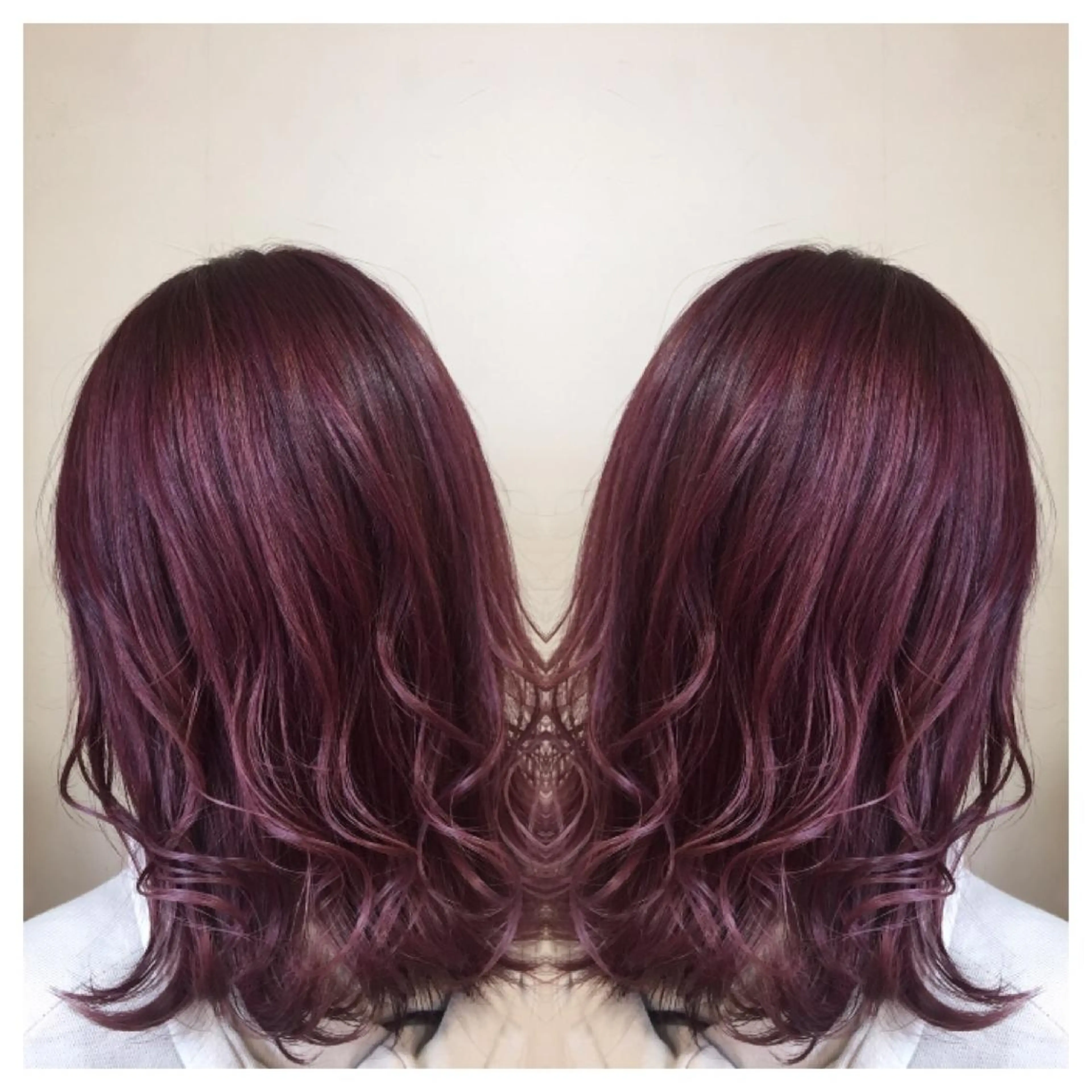 セミロング ピンクラベンダー ヘアカラー 髪質改善/痛ませ ないカラー/西村航大のヘアスタイル