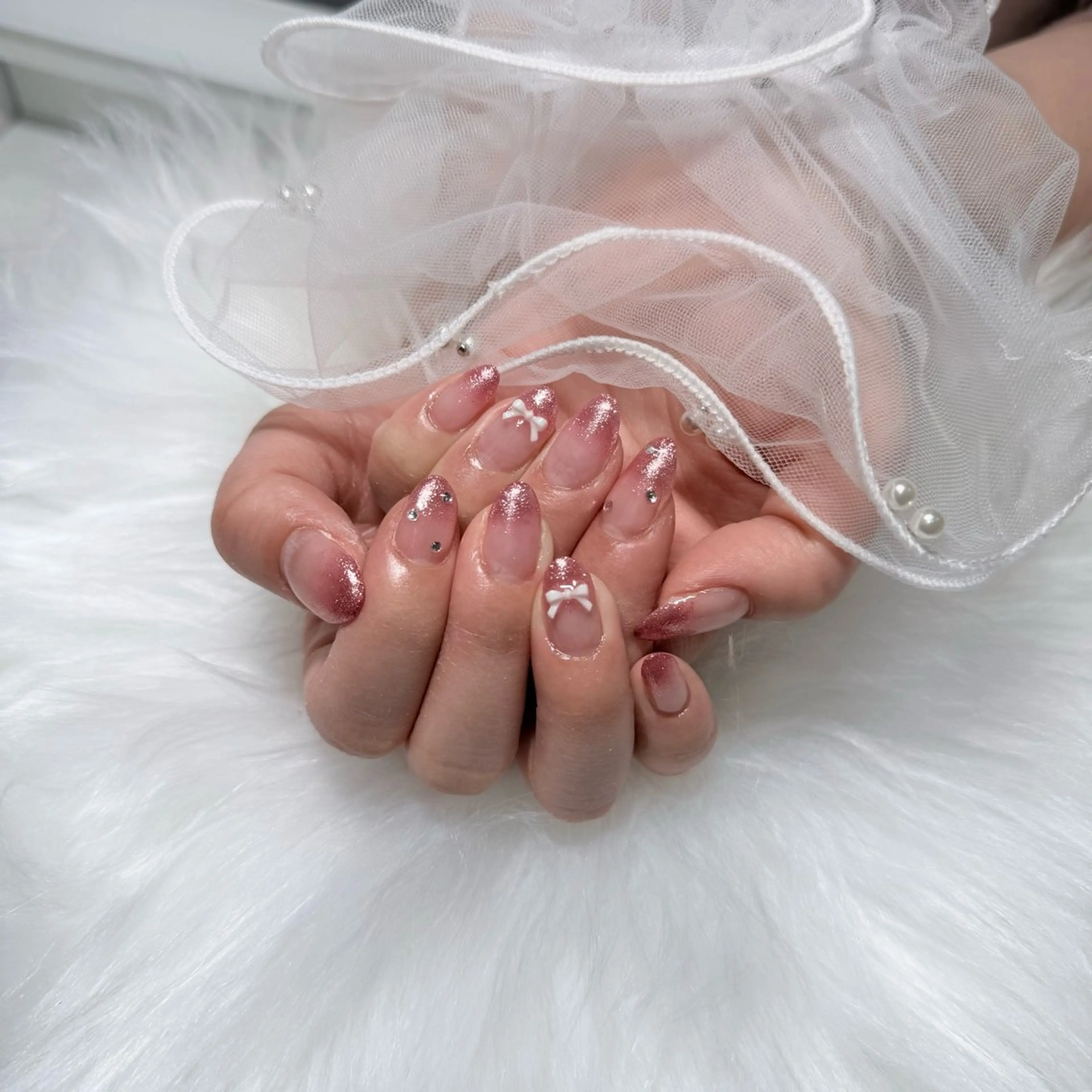 ネイル ラメ(グリッター) ピンク DIMENSION Yuiのネイルデザイン