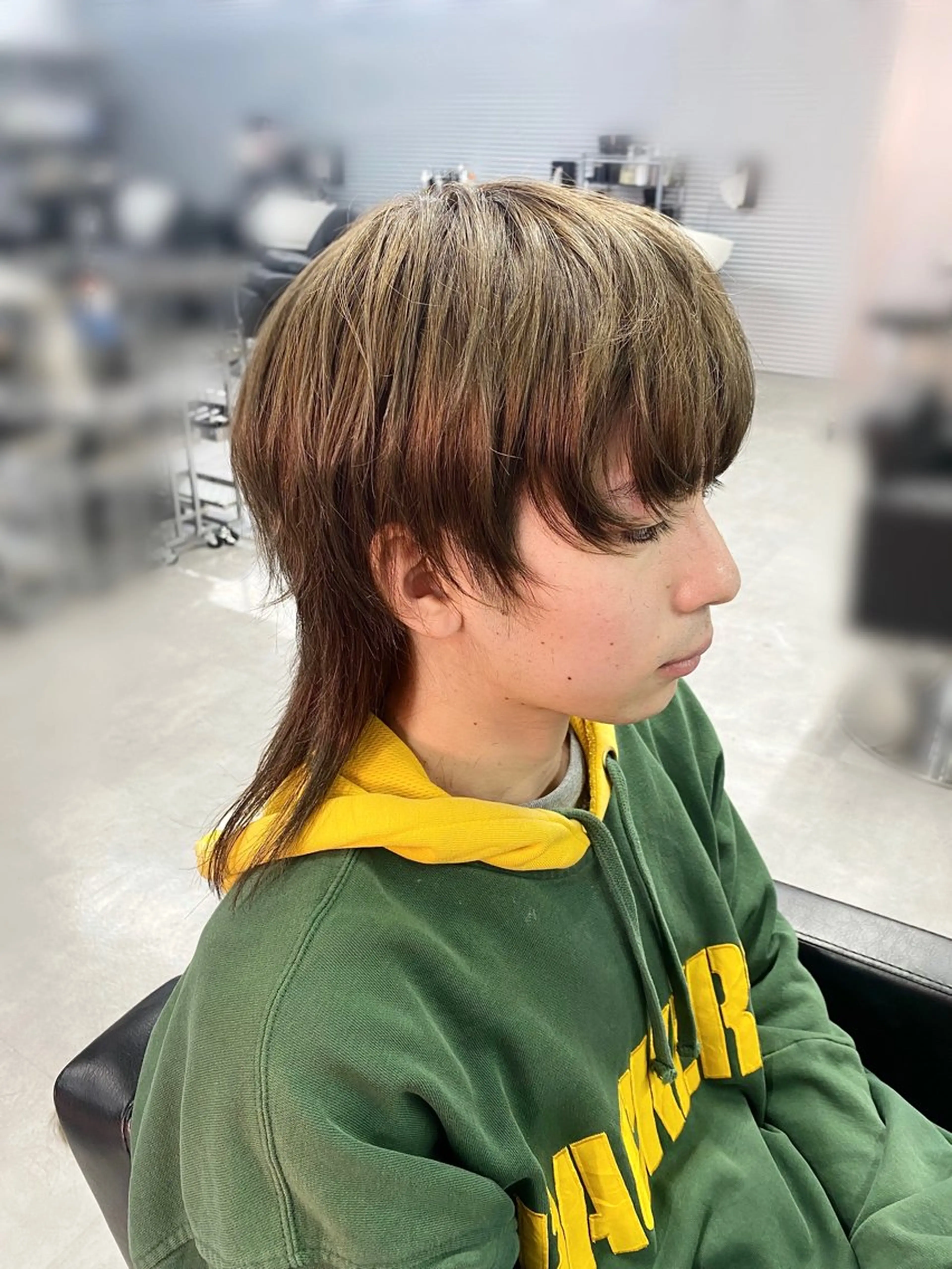 セミロング カラー メンズ メンズブリーチ マッシュウルフ マッシュ メンズウルフカット アッシュ ヘアカラー トリートメント 柏 デザインカラー/ レイヤー🐣シオリのヘアスタイル