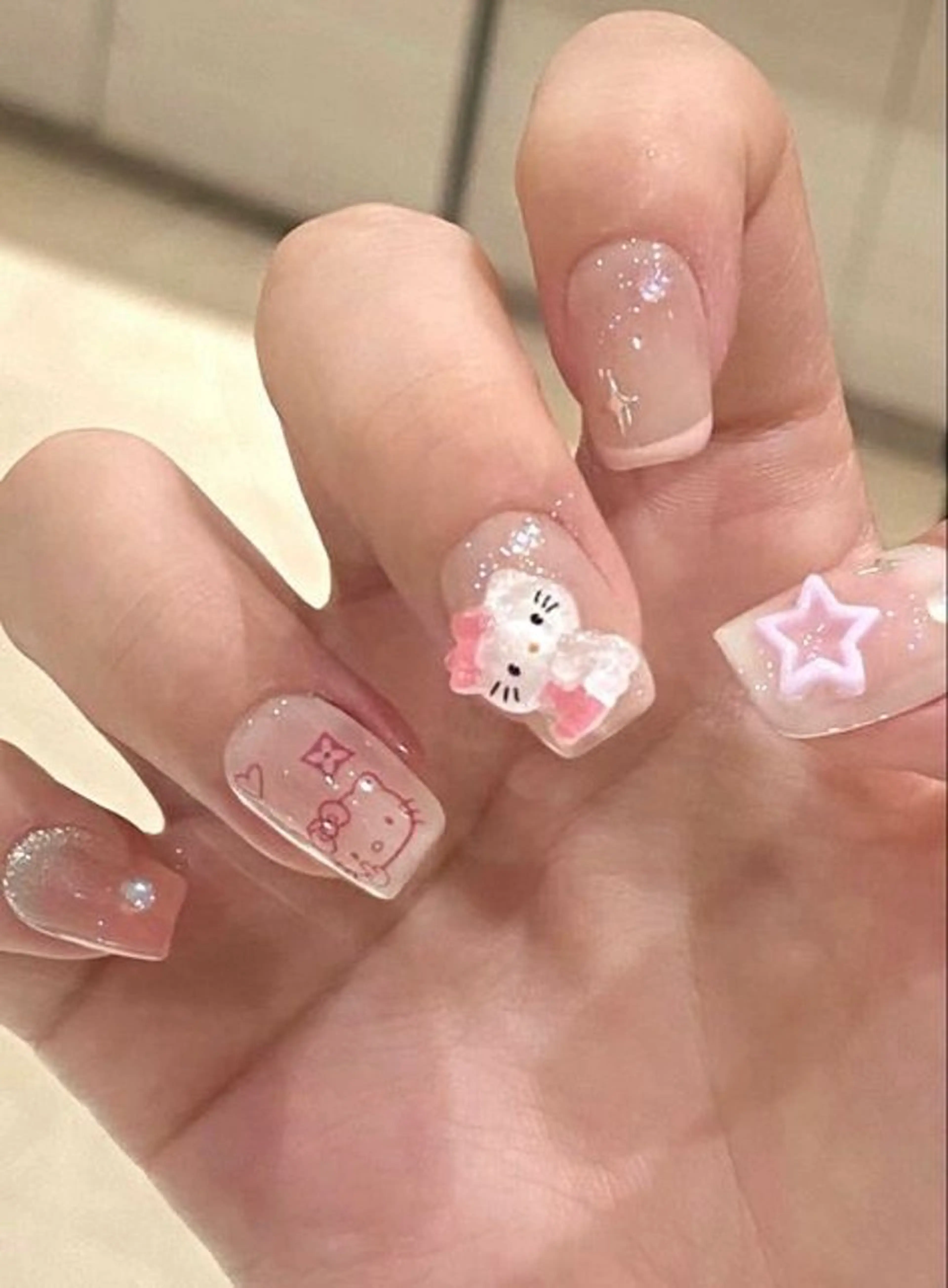 ネイル 長さ出し フレンチネイル グラデーション 卒業式 マグネットネイル MIHANA NAILのネイルデザイン