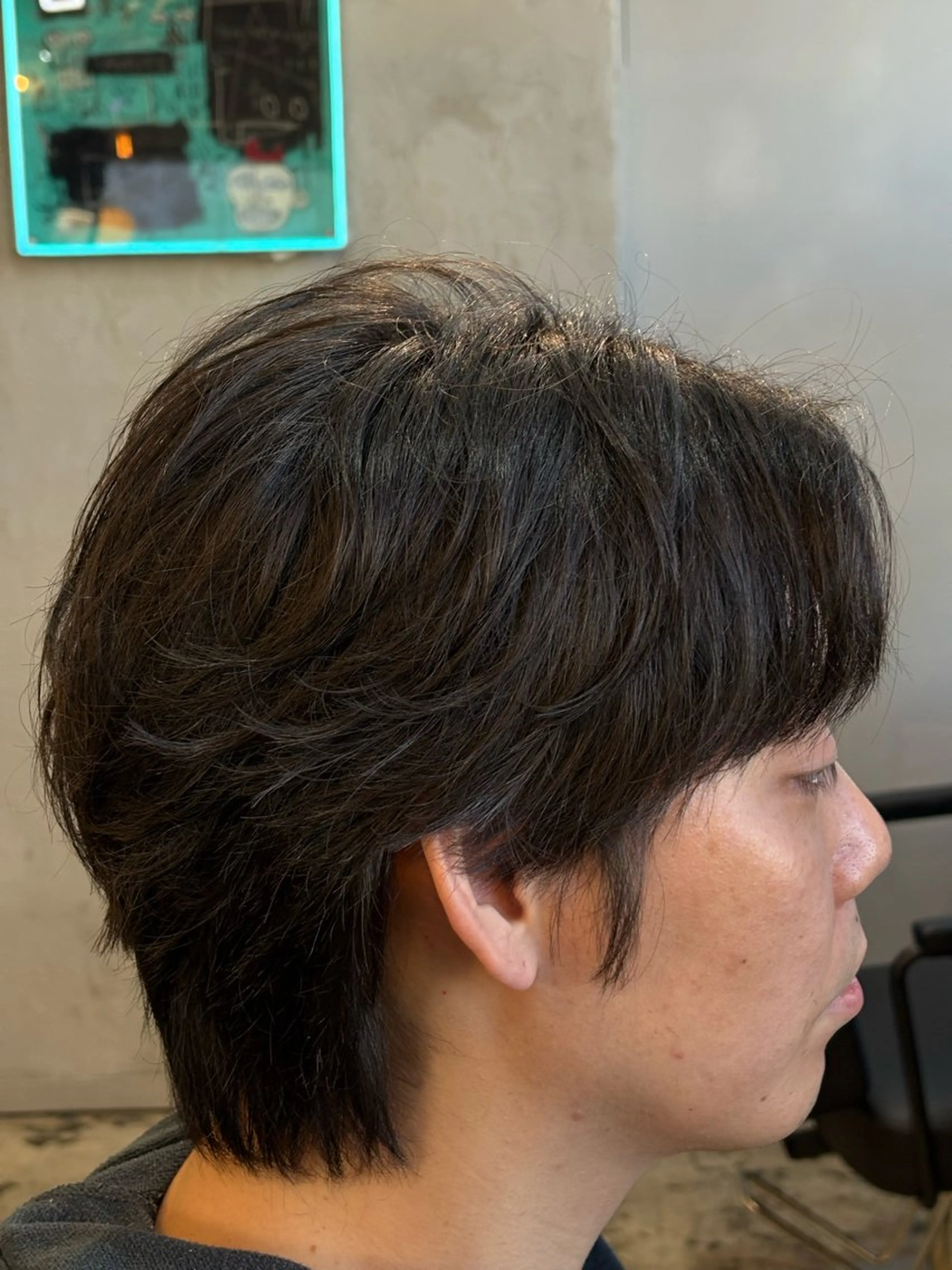 ミディアム メンズ メンズウルフカット ウルフカット ユウト 【メンズ限定】のヘアスタイル