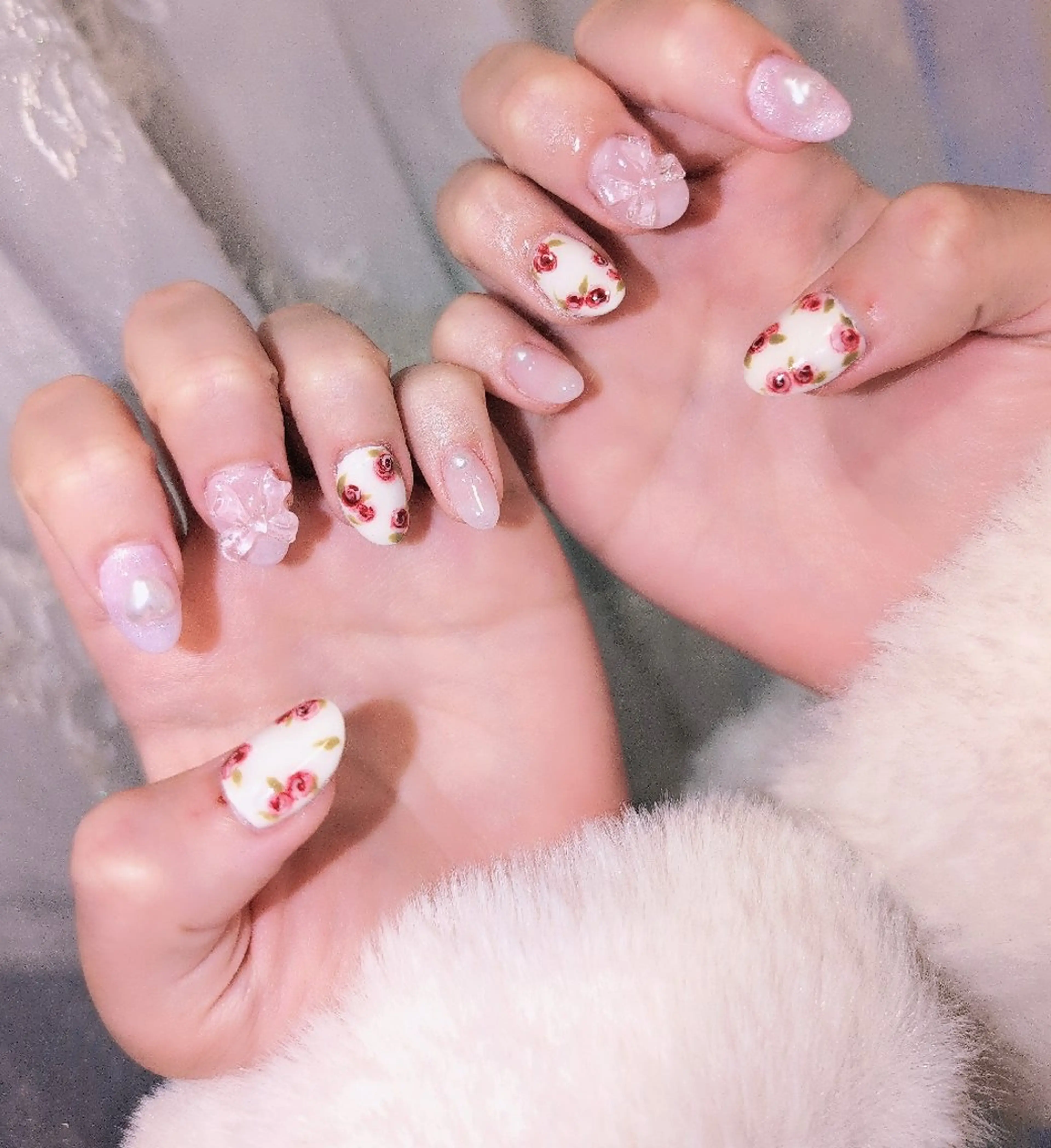 ネイル 長さ出し ジェルネイル 韓国ネイル マグネットネイル ニュアンスネイル ハンドネイル I LOVE ME  NAIL.｡.:*♡のネイルデザイン