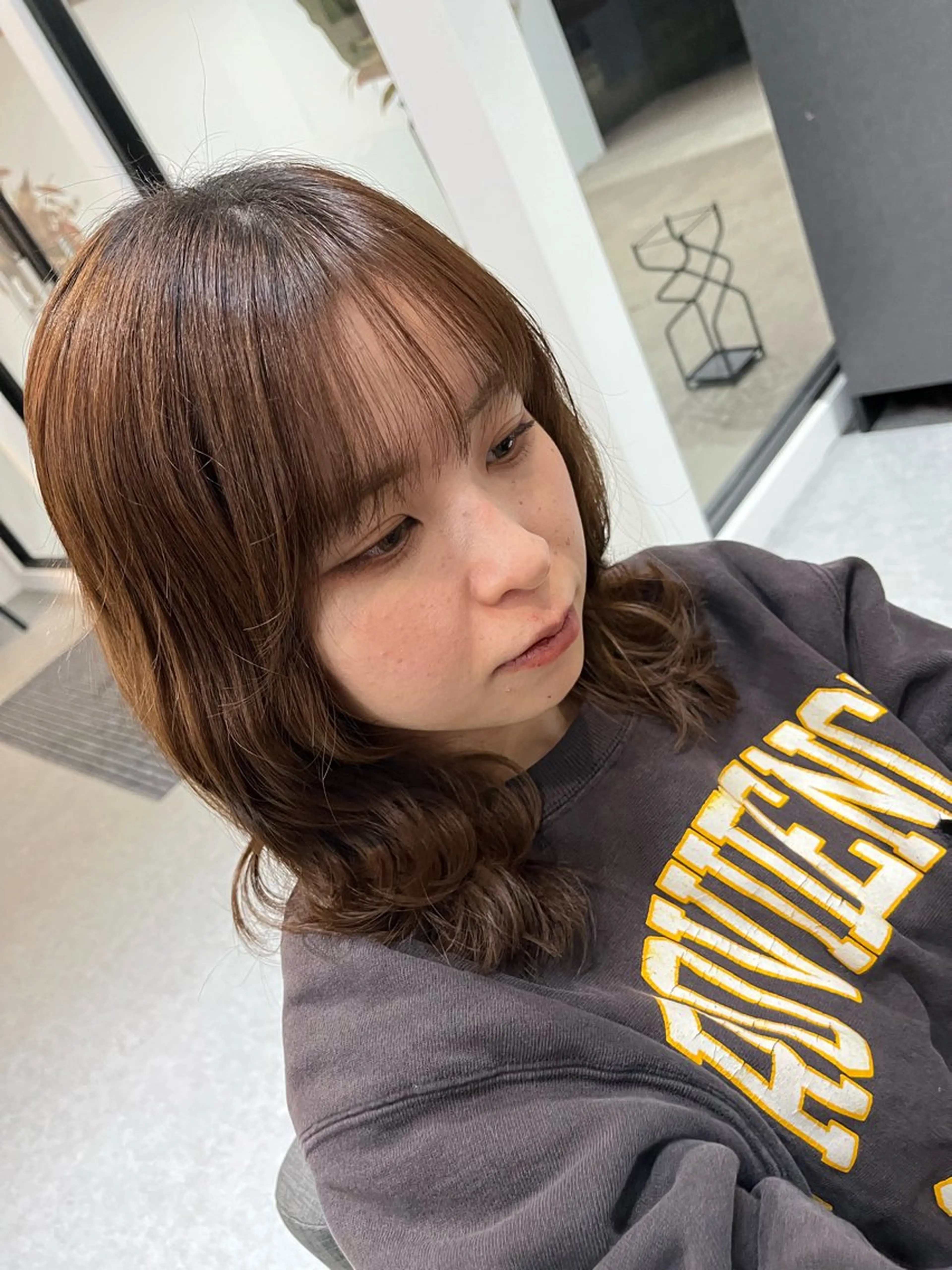 ミディアム カラー ミディアムレイヤー レイヤーカット カット ヘアカラー Asher所属・浜松街中/駐車場有 マンツーマン小畑翔平のヘアスタイル