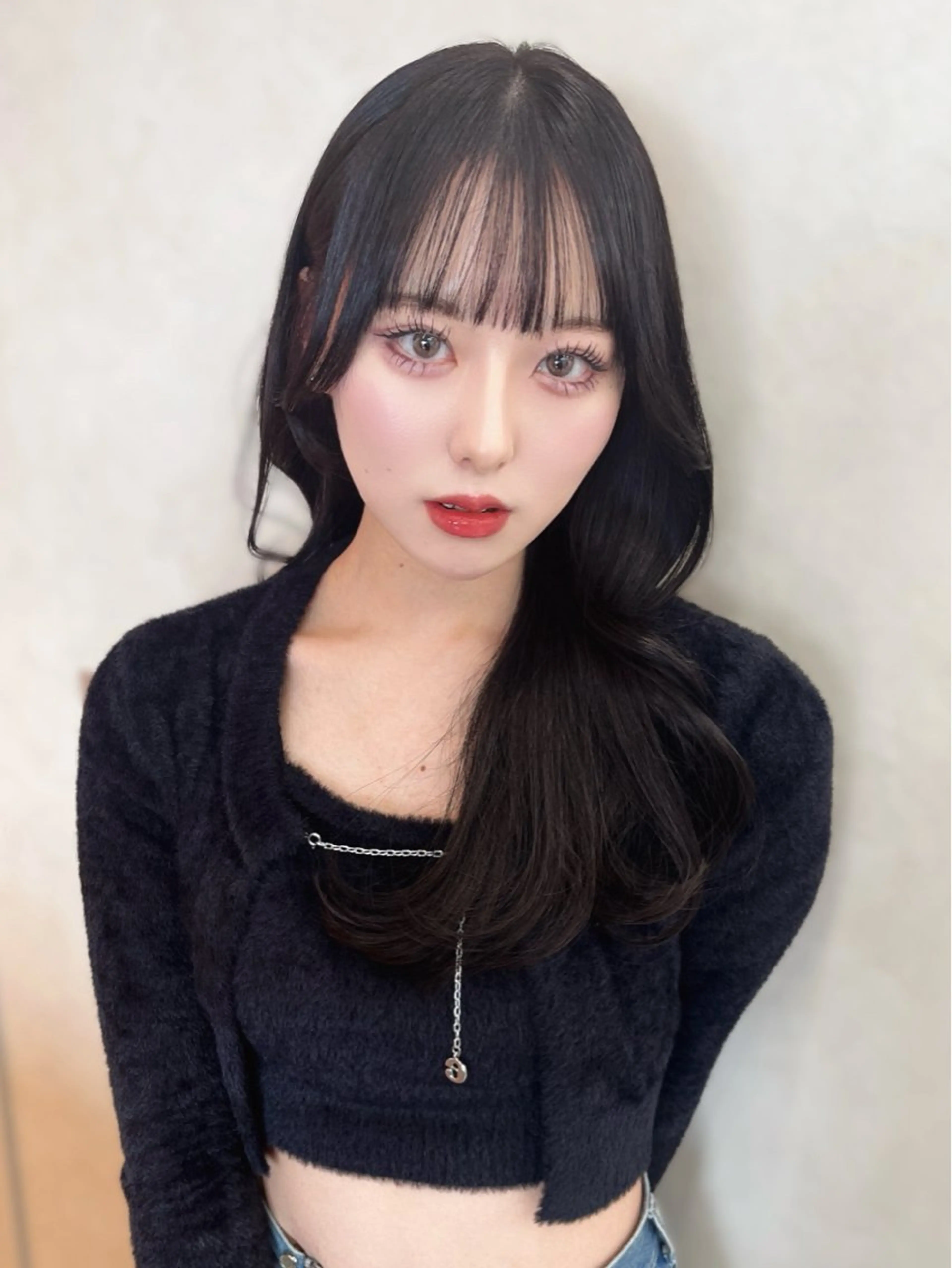 ロング カラー カット ヘアカラー トリートメント 韓国ハッシュカット/ 新宿/髪質改善/岡崎のヘアスタイル