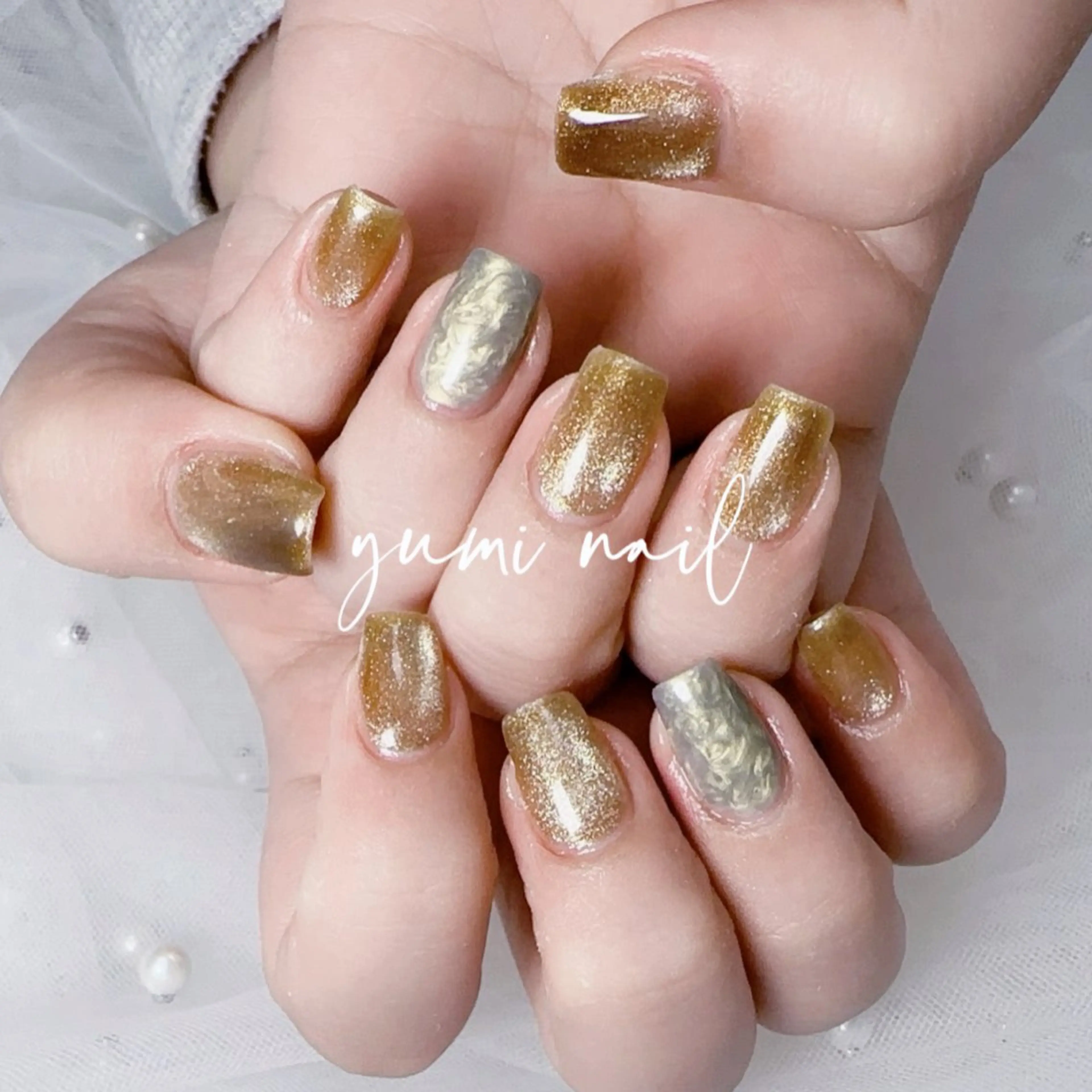 ネイル 𝐲𝐮𝐦𝐢🎀 長さ出しデザイン専門のネイルデザイン