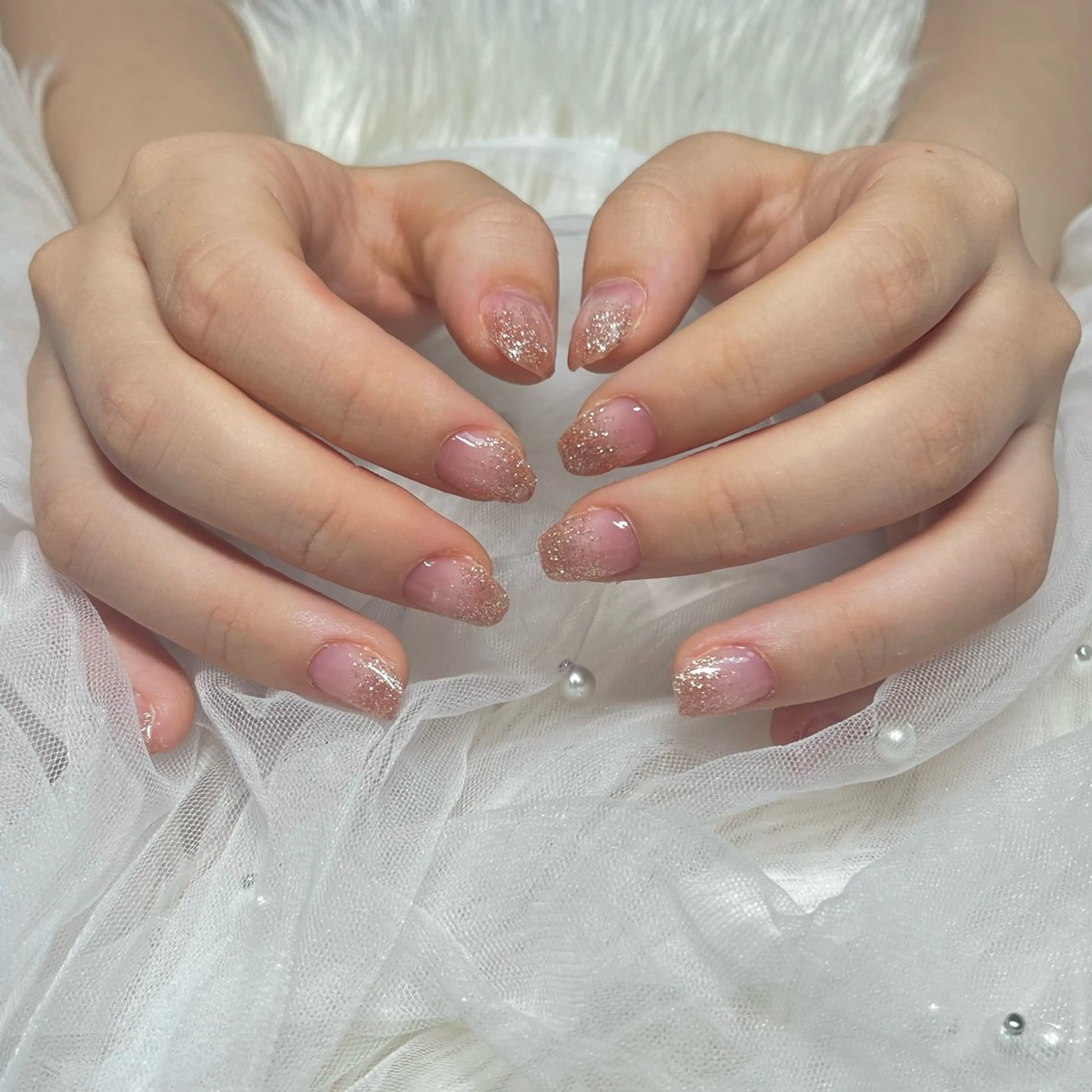 ネイル グラデーション ラメ(グリッター) ラメグラデーション ハンドネイル cerisier 坂本のネイルデザイン