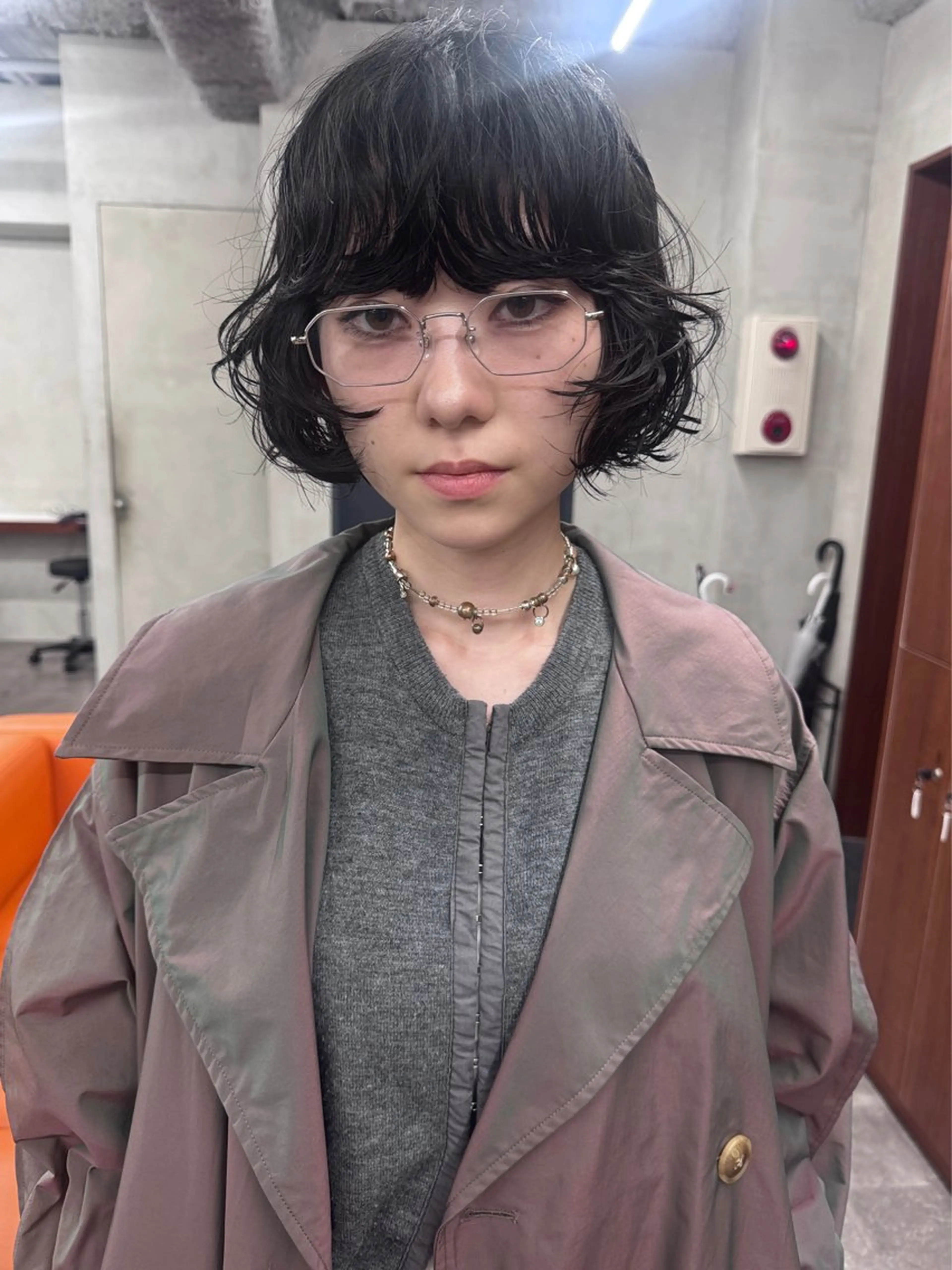 ミディアム パーマ カット パーマ トリートメント カラー/パーマ/ 鎌田健/渋谷のヘアスタイル