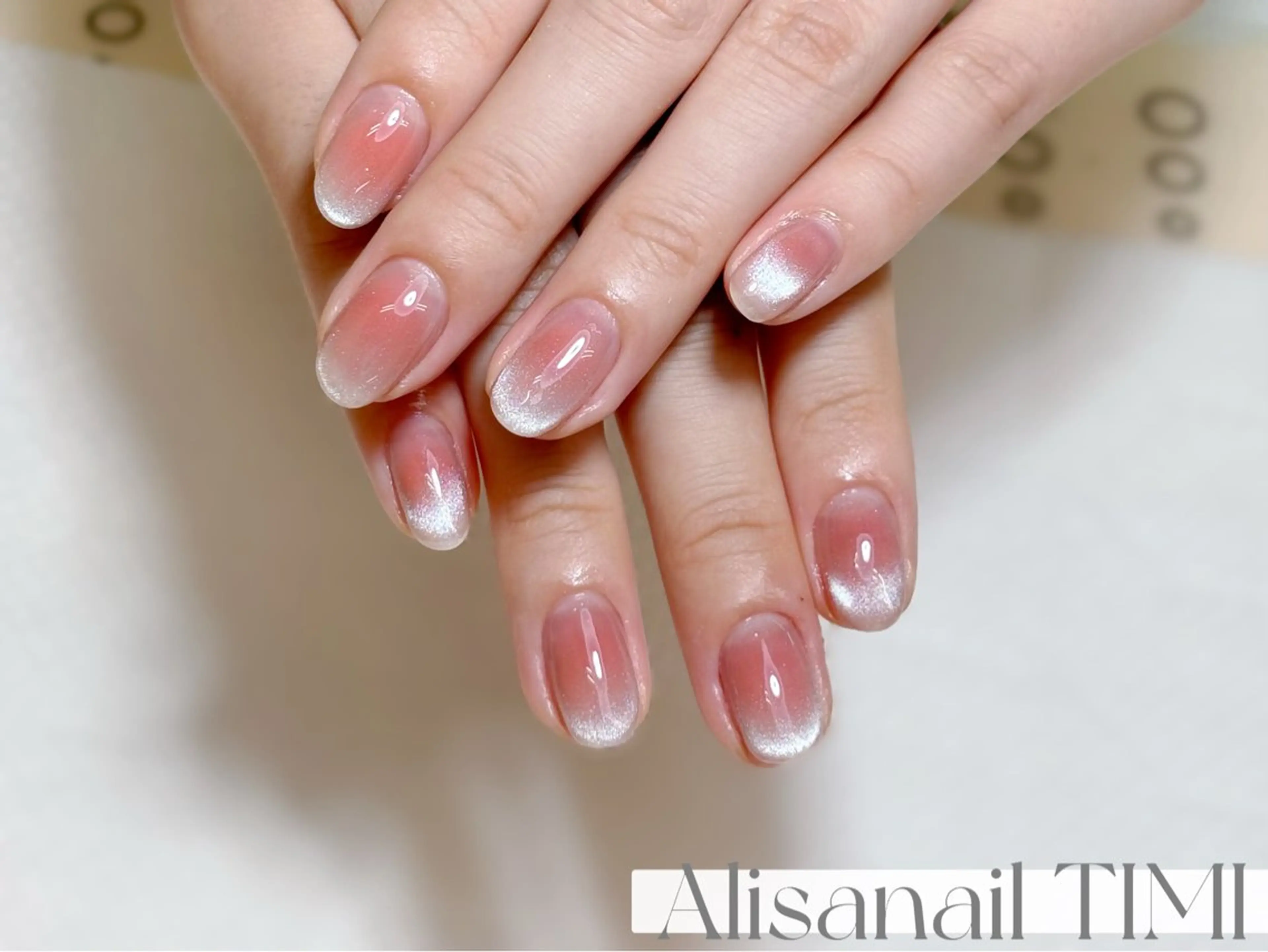 ネイル チークネイル マグネットネイル マグネットワンカラー ワンカラーネイル ハンドネイル Alisa nail Timiのネイルデザイン