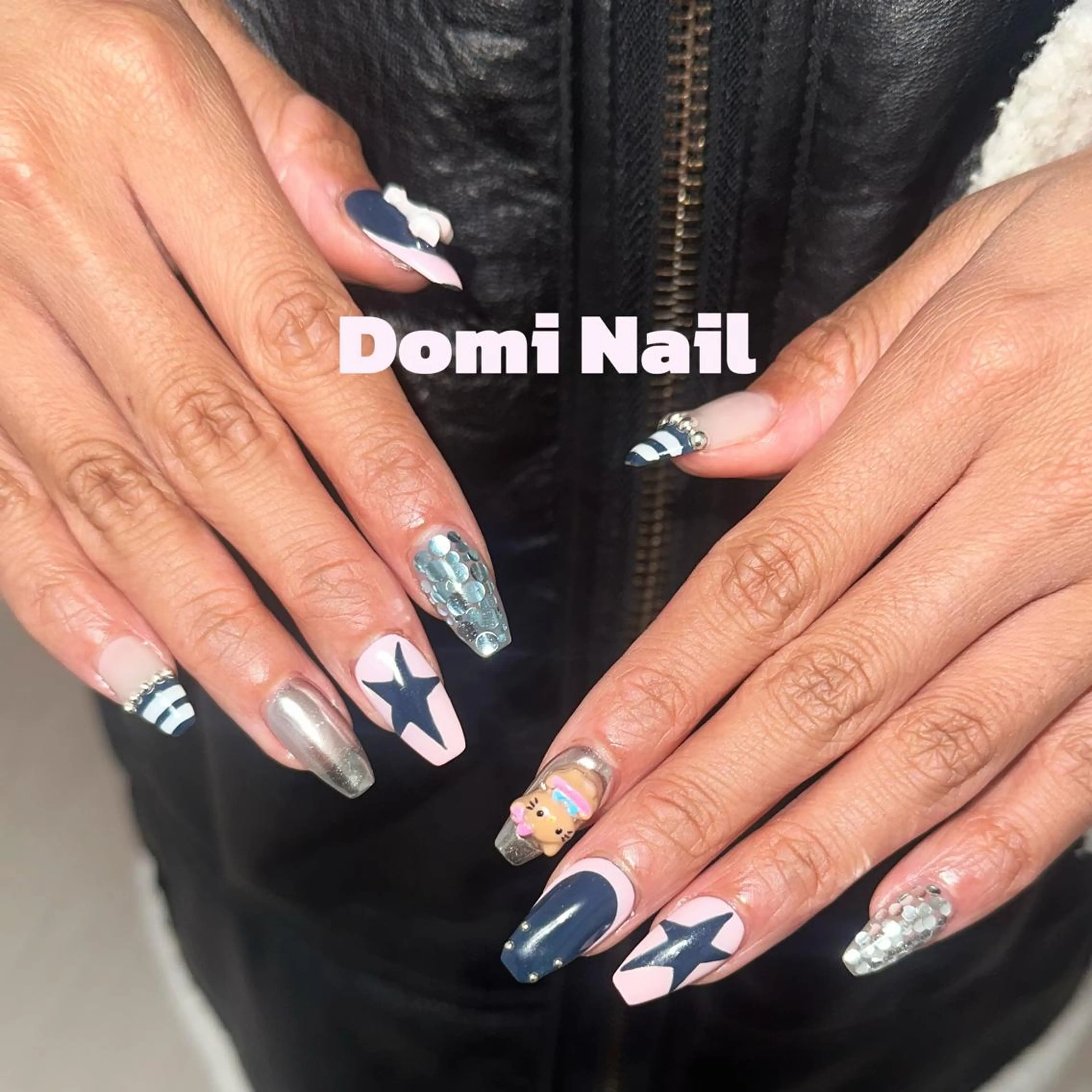 ネイル 持ち込み ネイルチップ ハンドネイル 渋谷 Domi Nailのネイルデザイン